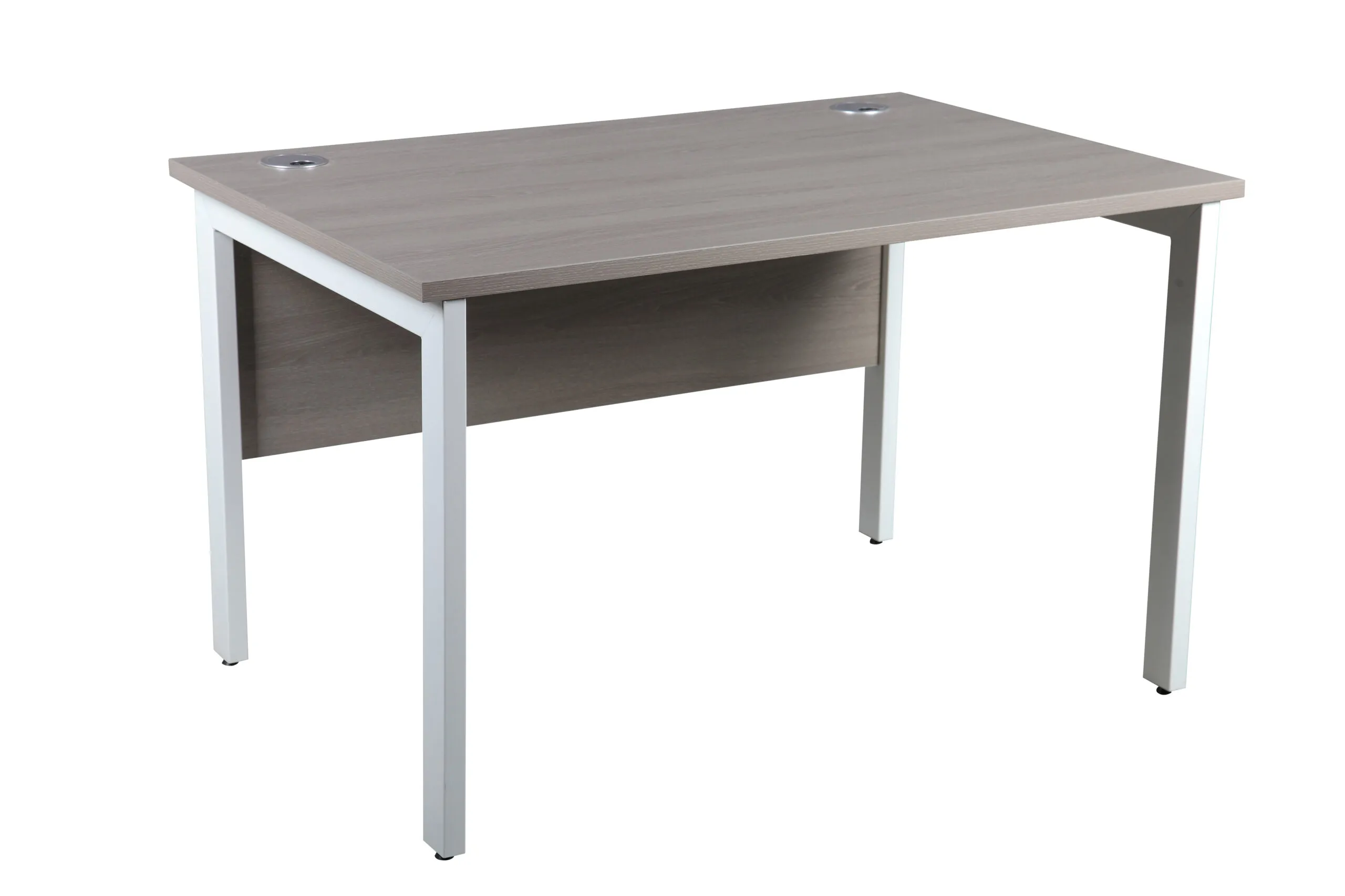 DW Single Bench Desk, 1200, 600, Grey Oak, Desk Only