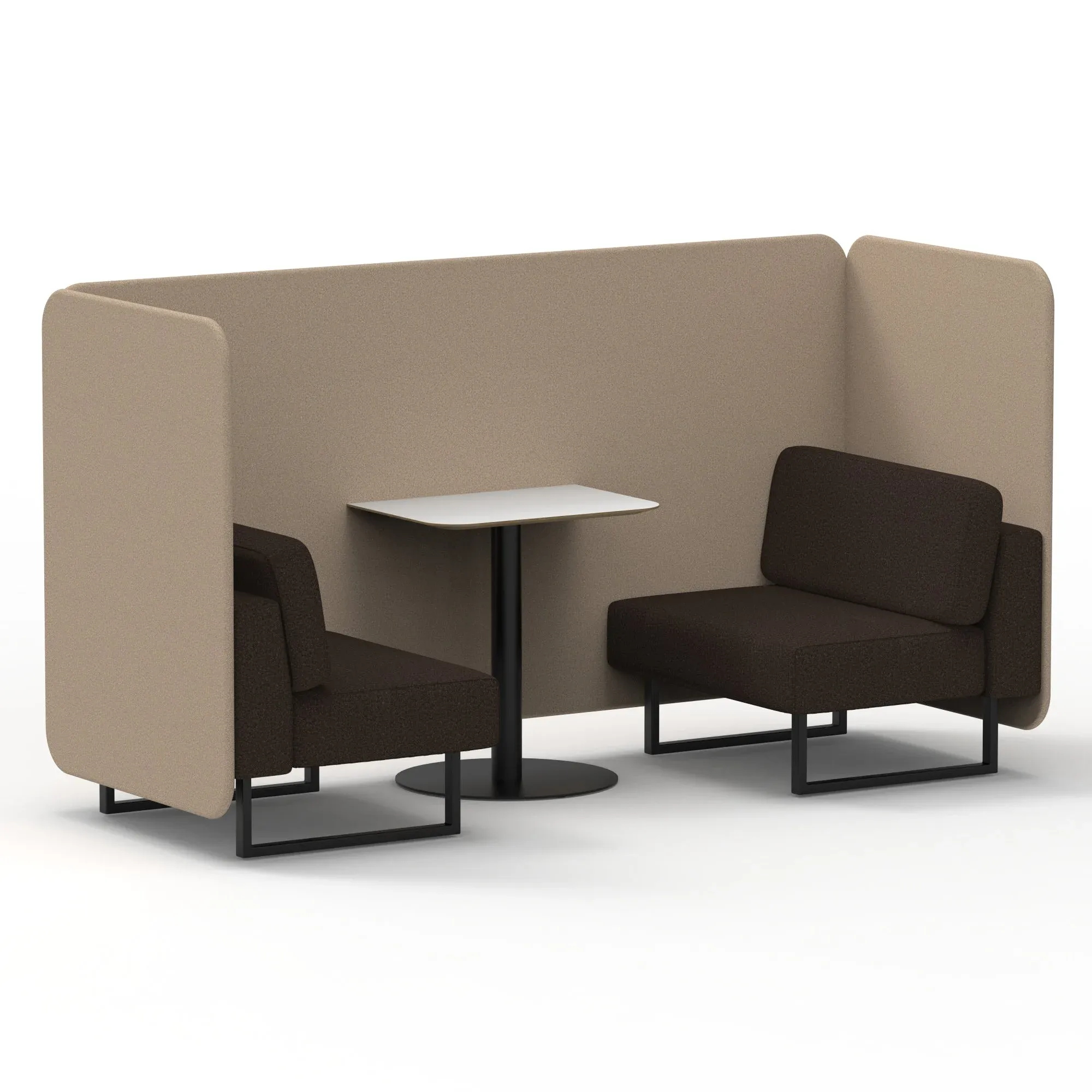 Brixworth Bench Booth With White Table In Two Tone