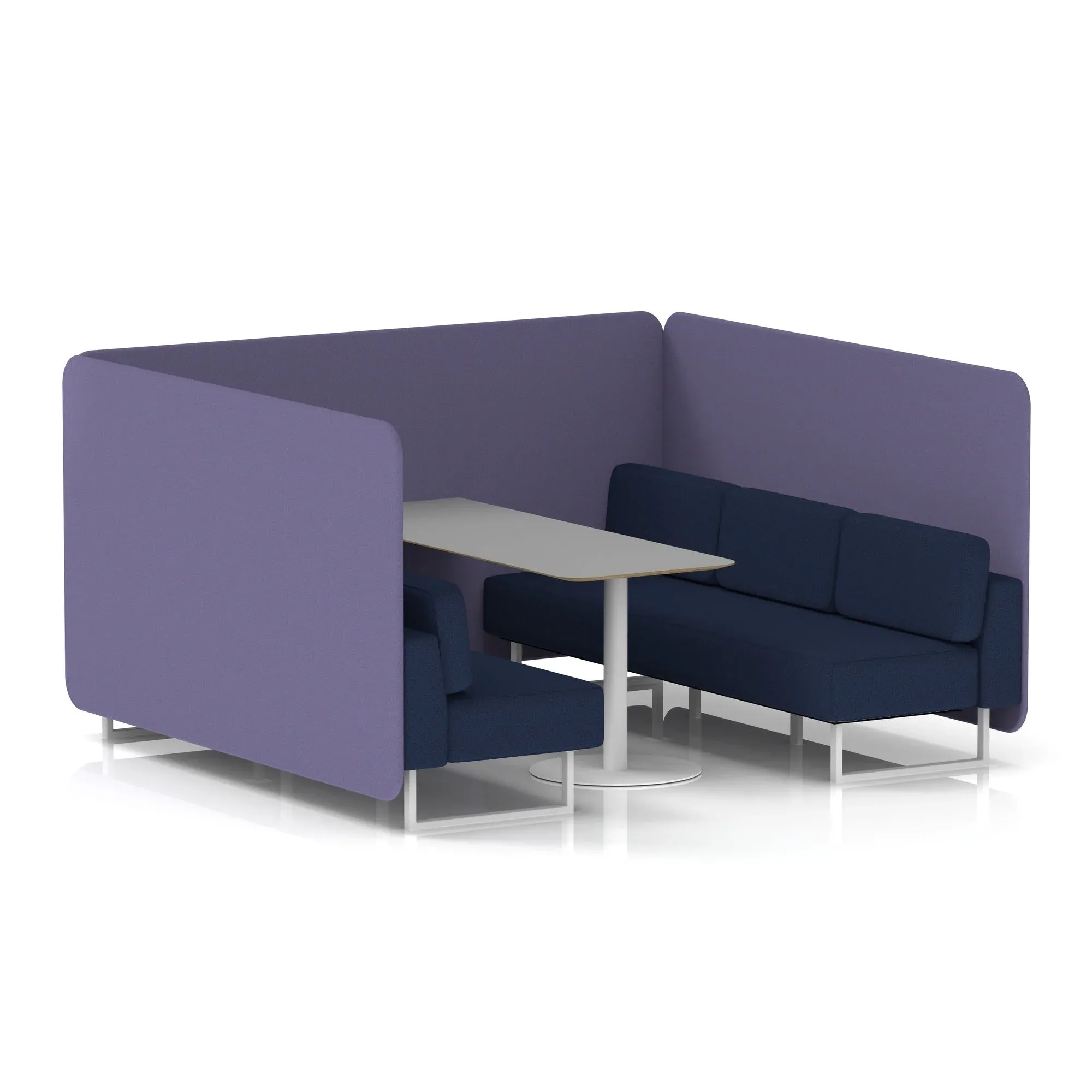 Brixworth Bench Booth With Grey Table In Two Tone