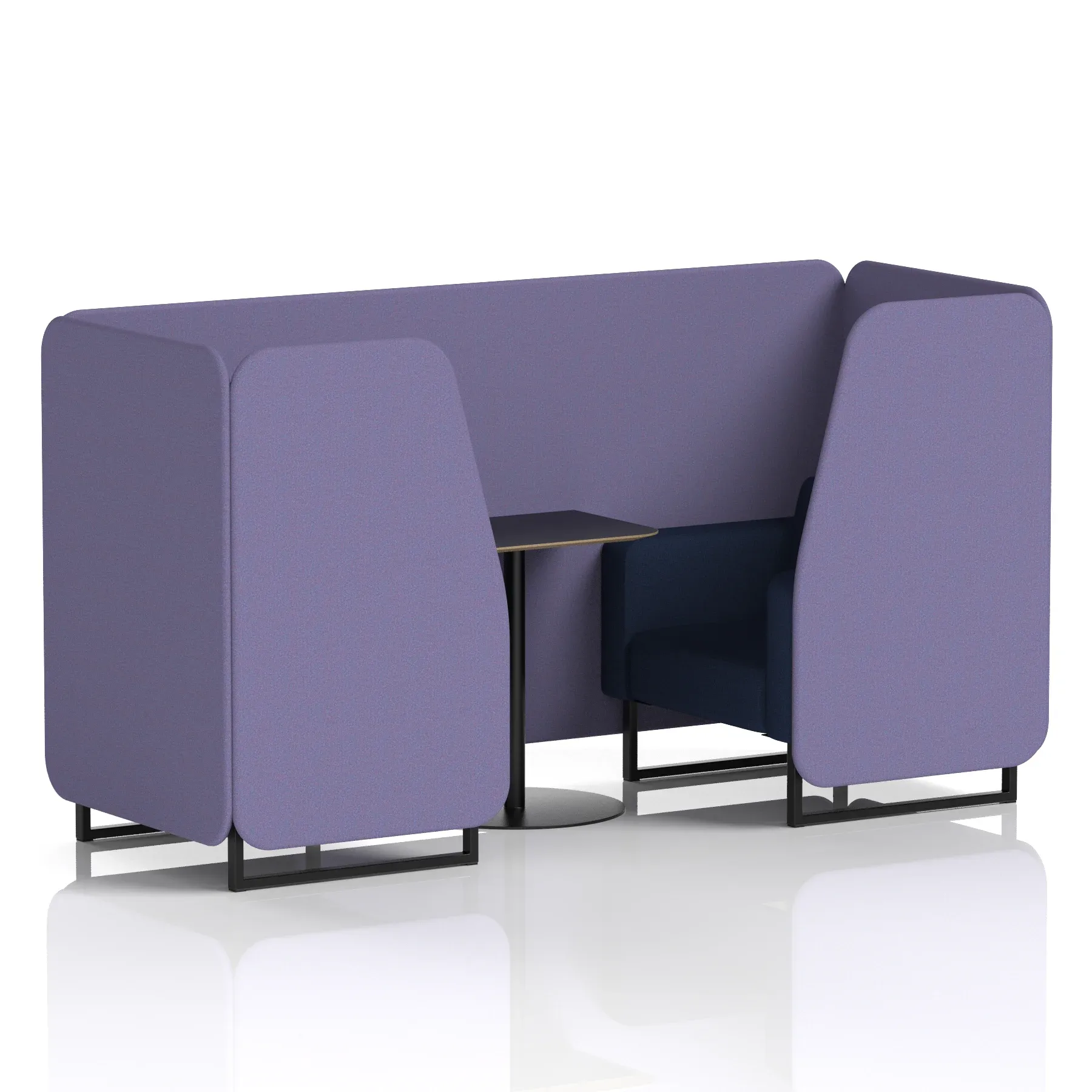 Brixworth Booth With Black Table In Two Tone