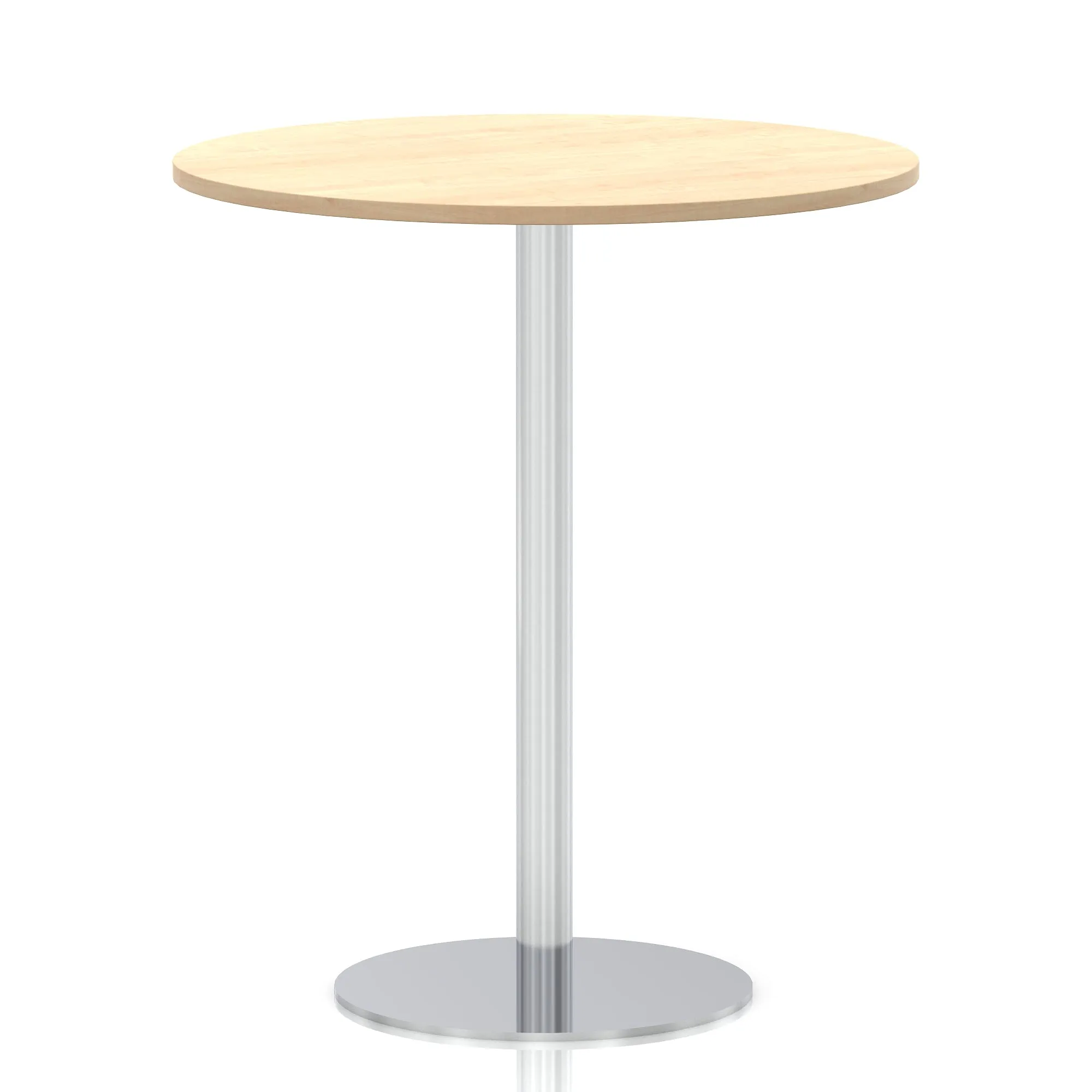 EE - Italia Round Poseur Table Silver Leg