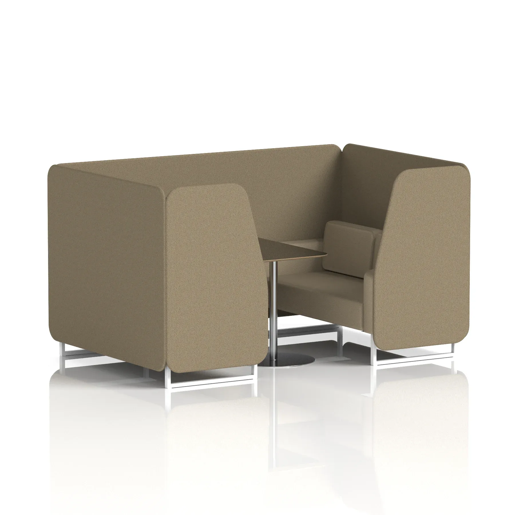 Brixworth Booth With Black Table In Two Tone