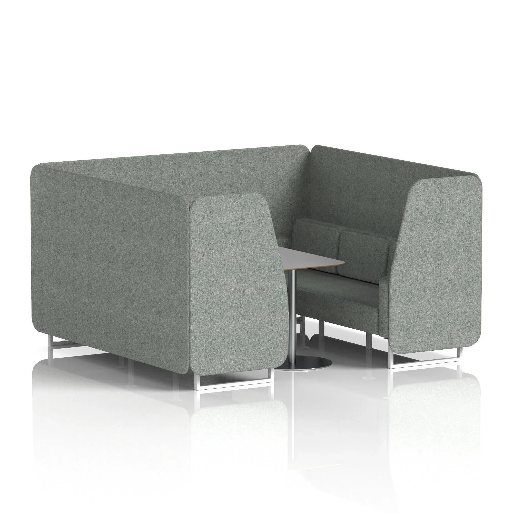 Brixworth Booth With Grey Table In Single Tone