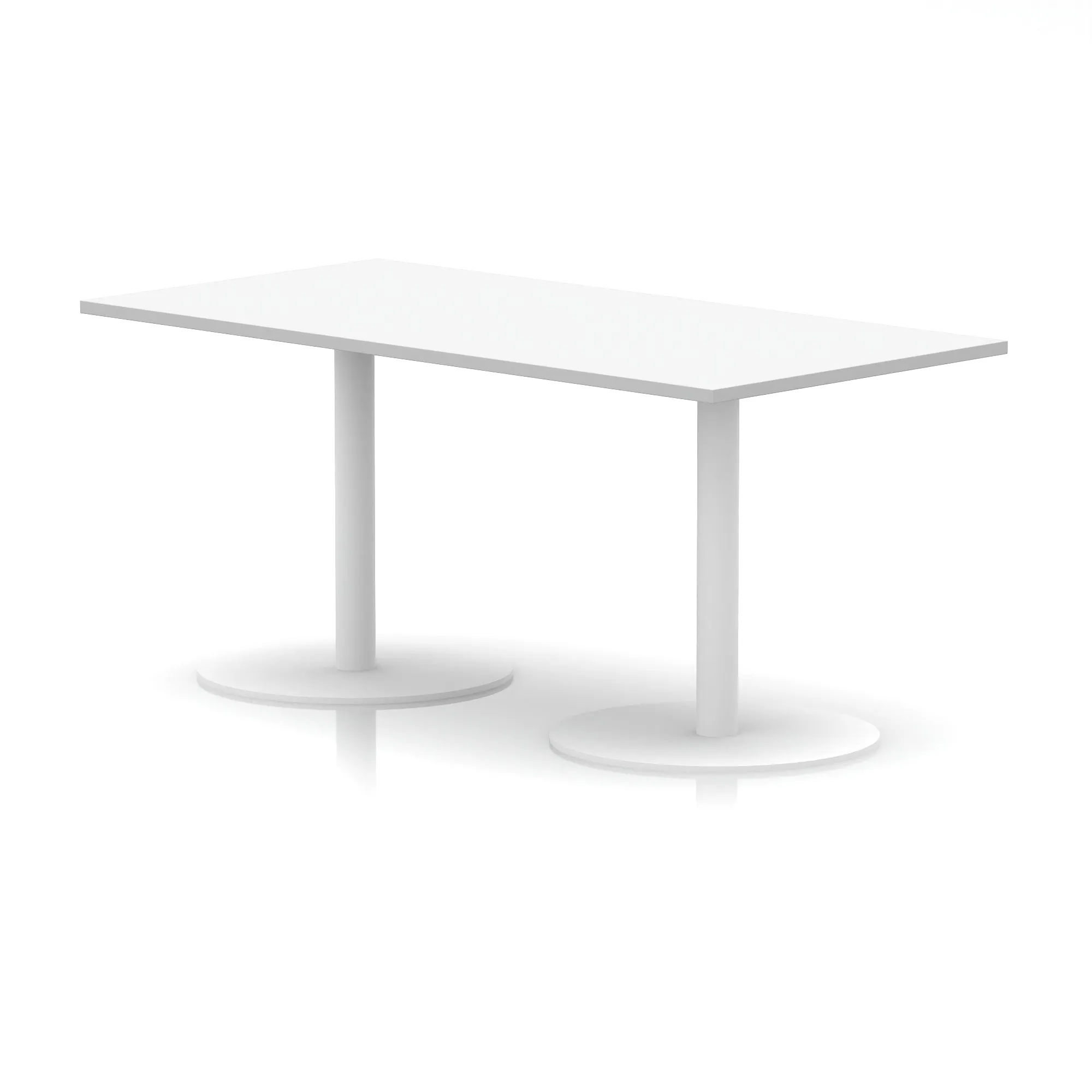 Italia Rectangular Poseur Table White Leg