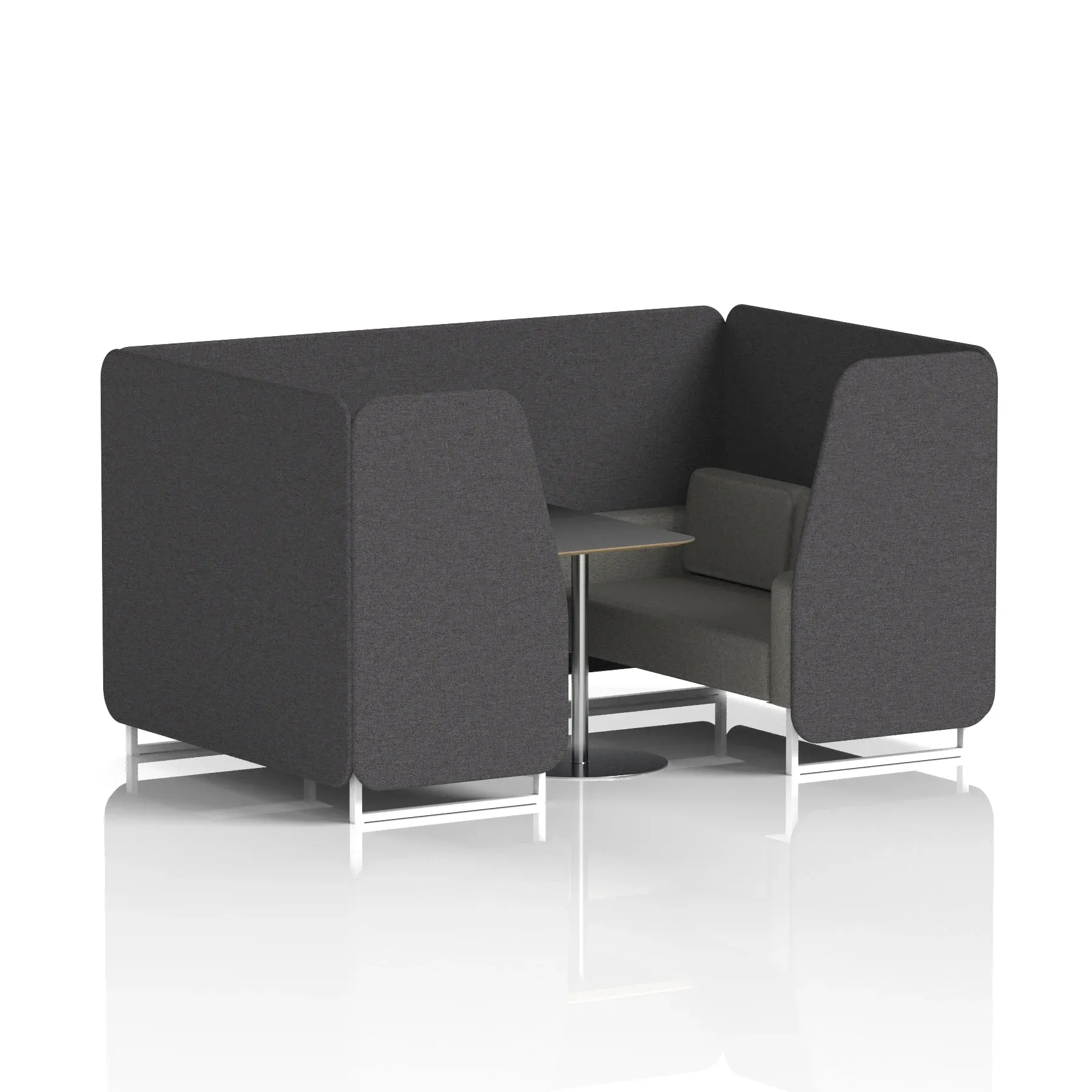 Brixworth Booth With Black Table In Two Tone