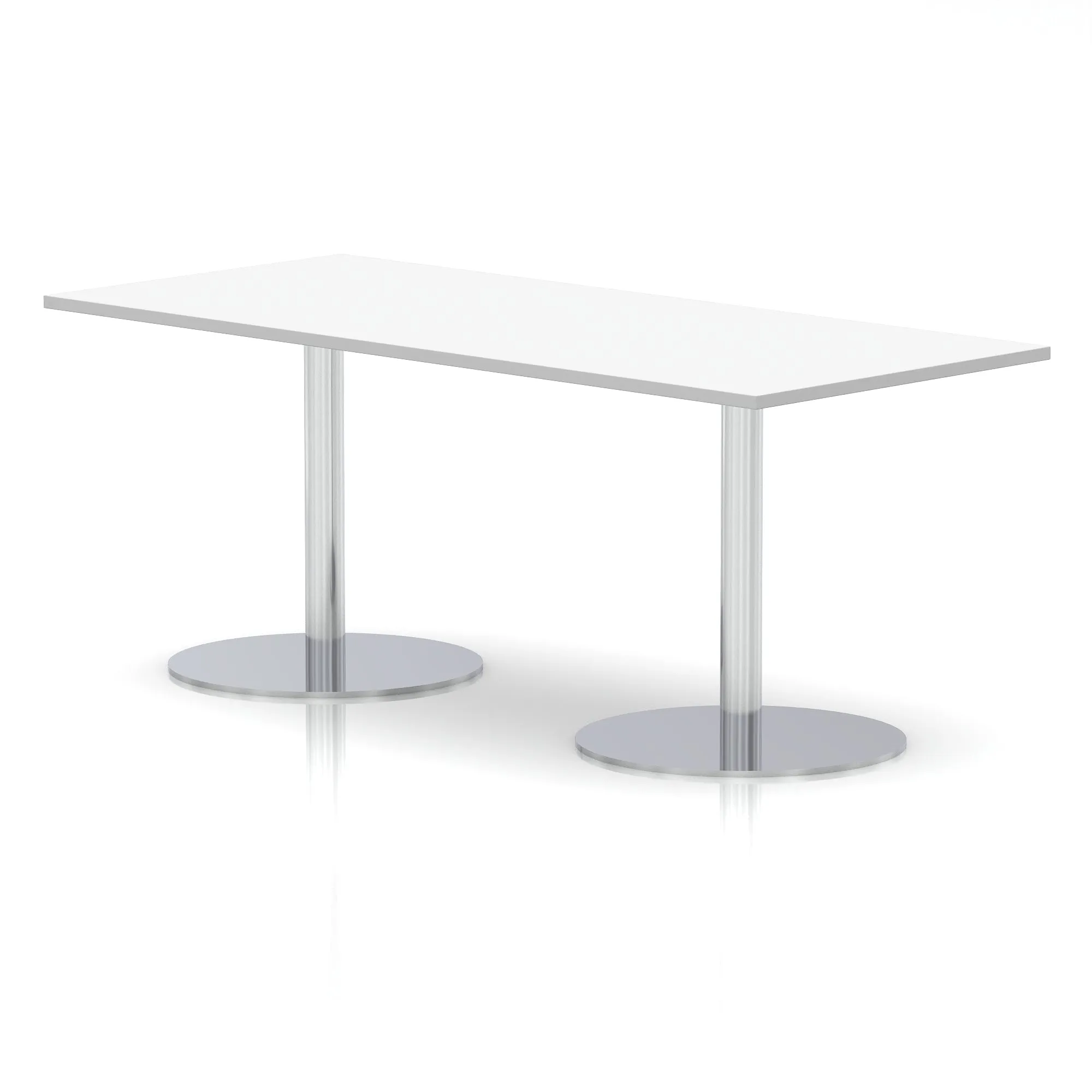 Italia Rectangular Poseur Table Silver Leg