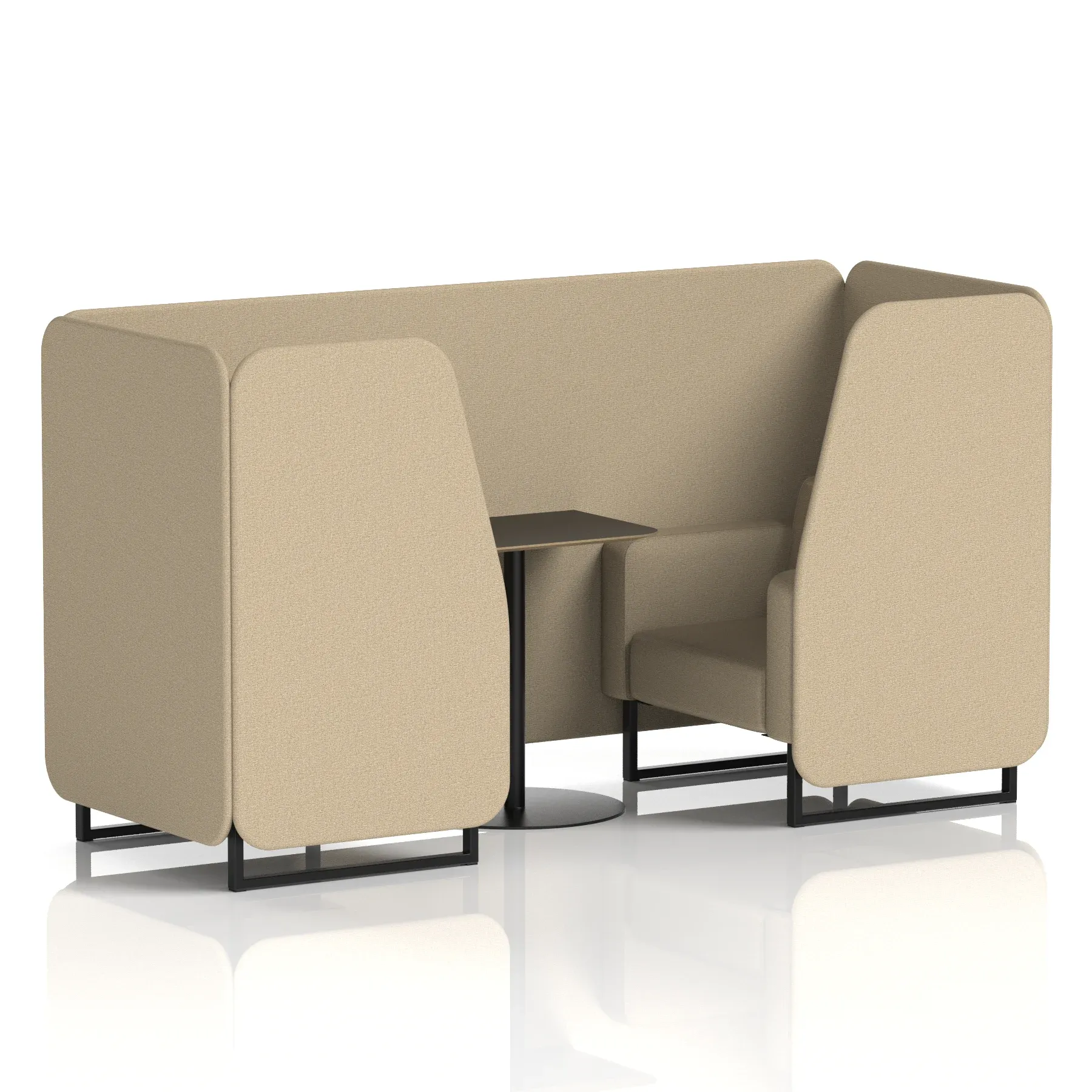 Brixworth Booth With Black Table In Single Tone