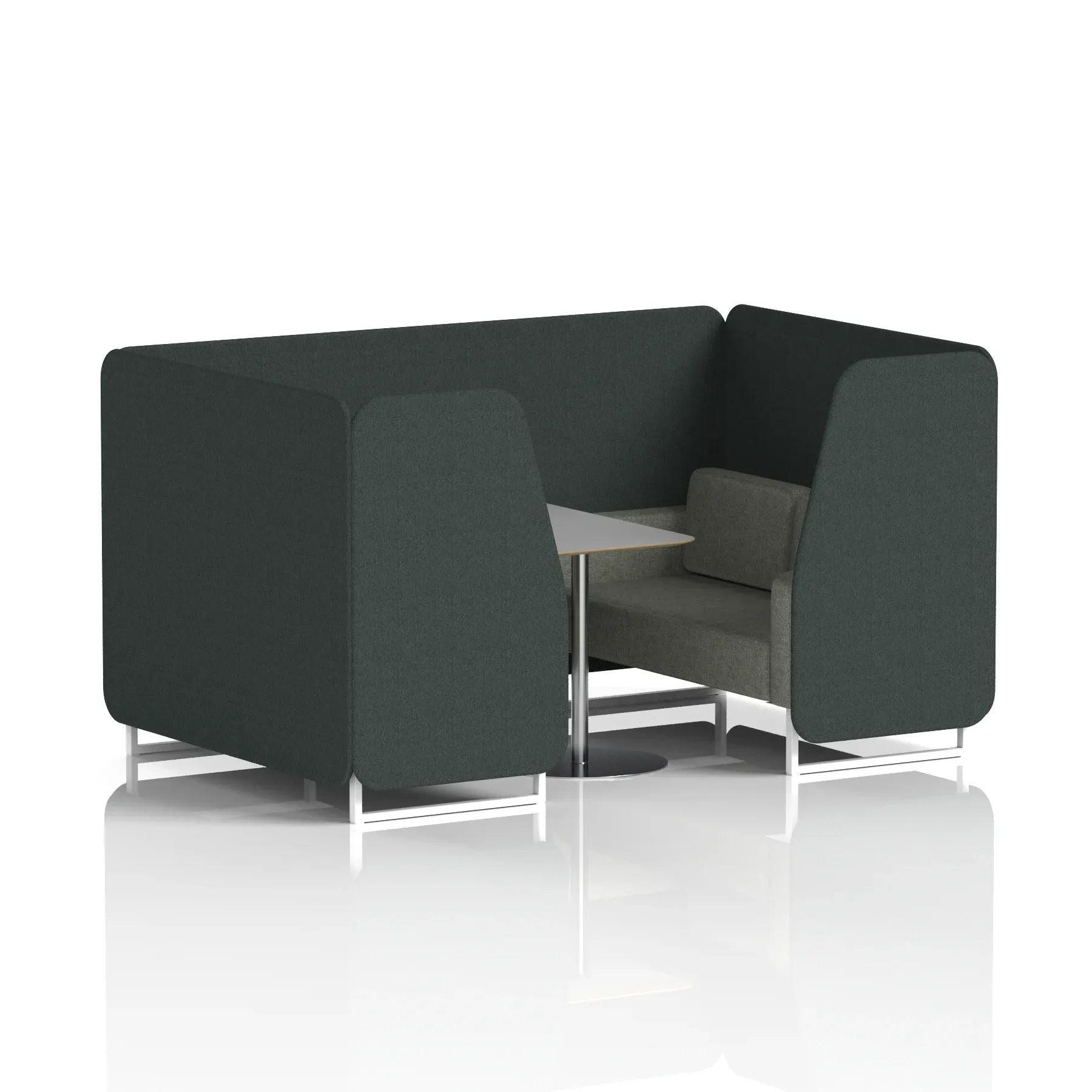 Brixworth Booth With Grey Table In Two Tone