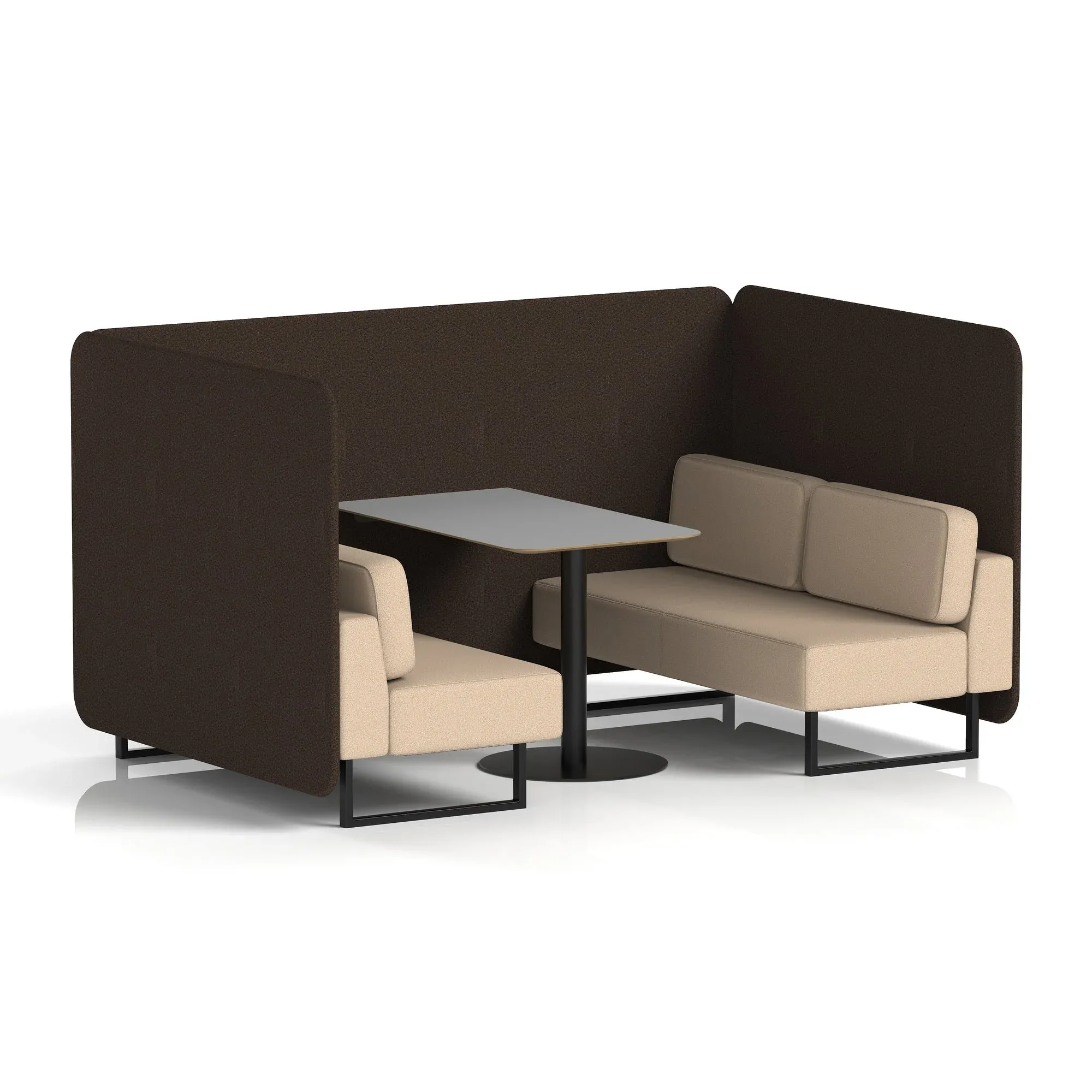 Brixworth Bench Booth With Grey Table In Two Tone