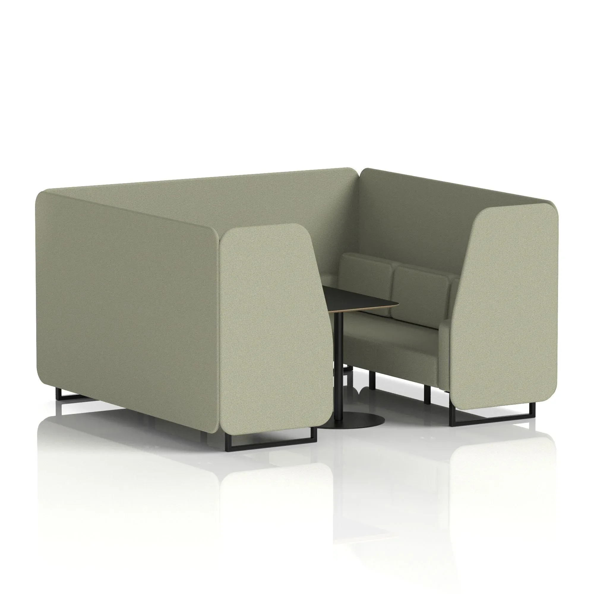 Brixworth Booth With Black Table In Single Tone