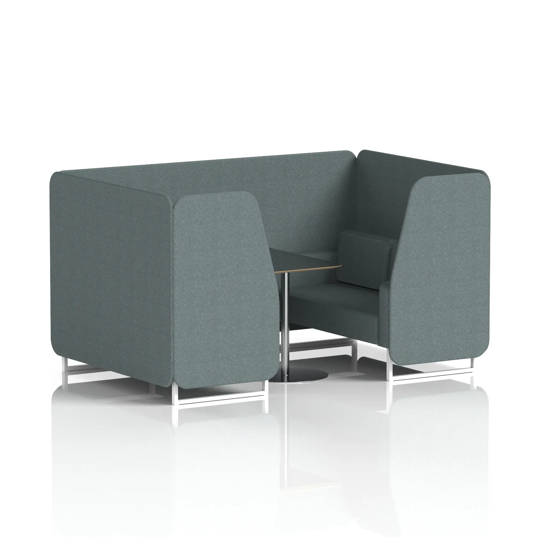 Brixworth Booth With Black Table In Single Tone