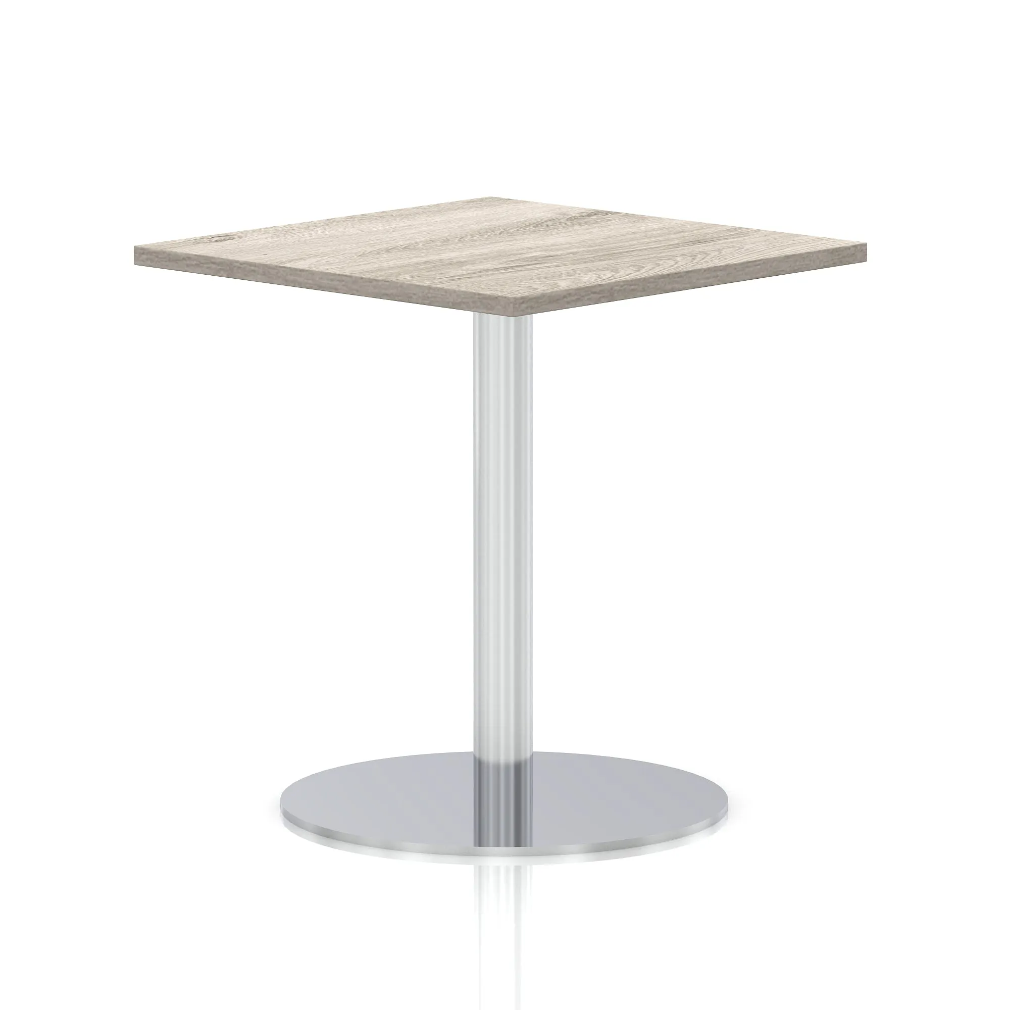 Italia Square Poseur Table Silver Leg