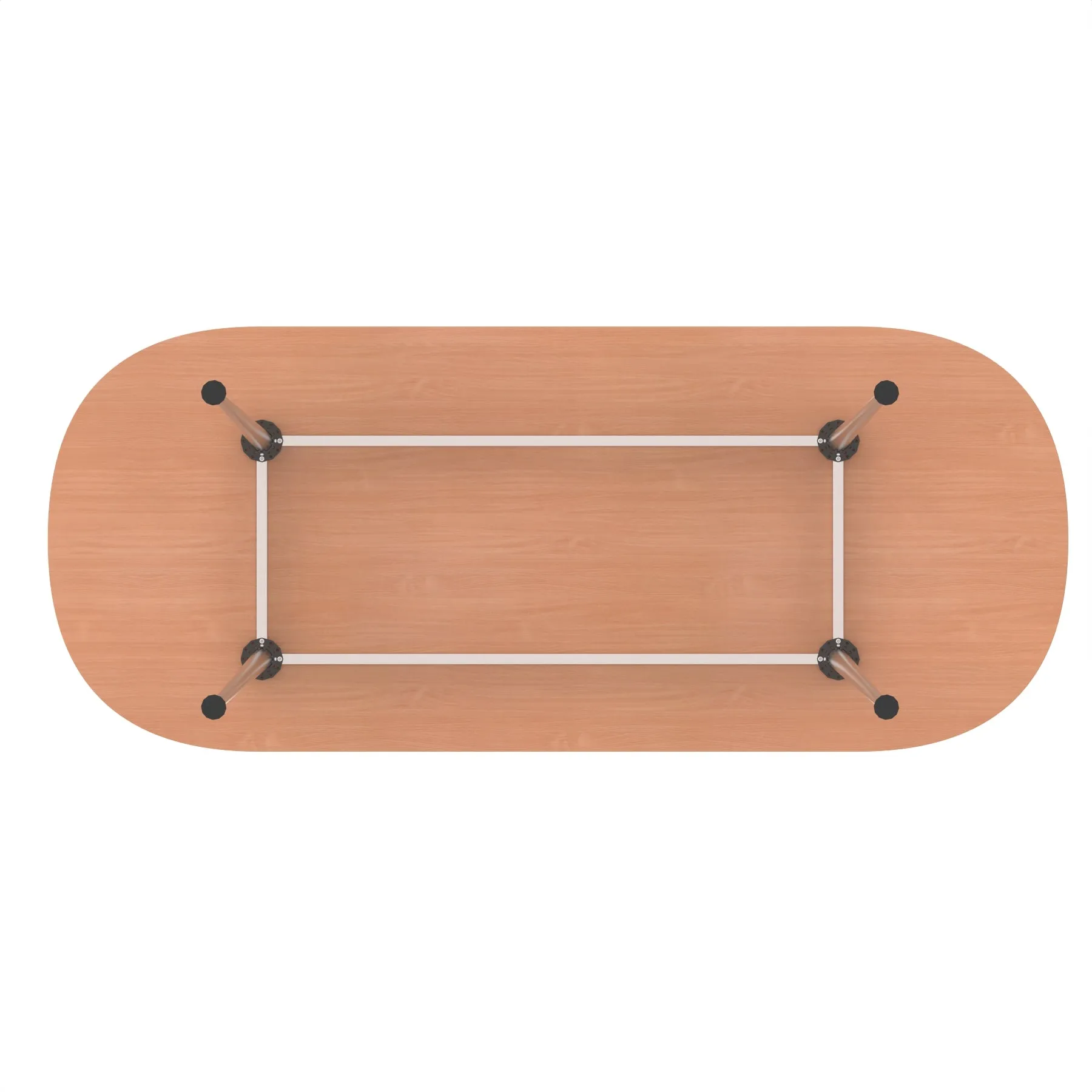 Impulse Boardroom Table With Silver Leg Frame