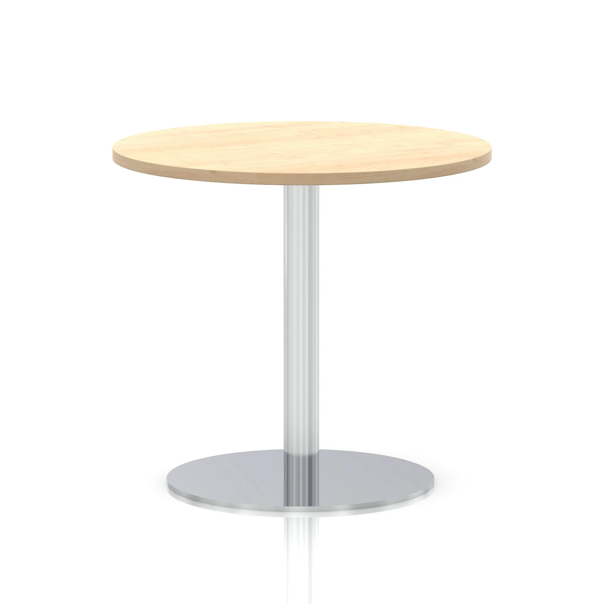 Italia Round Poseur Table Silver Leg