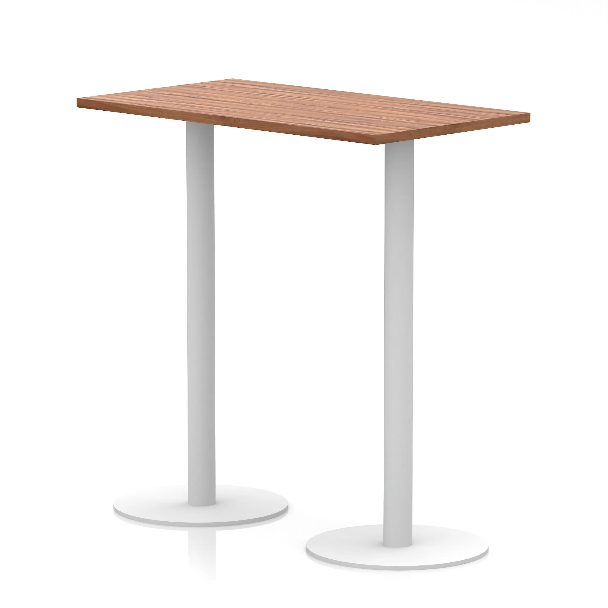 Italia Slimline Rectangular Poseur Table White Leg