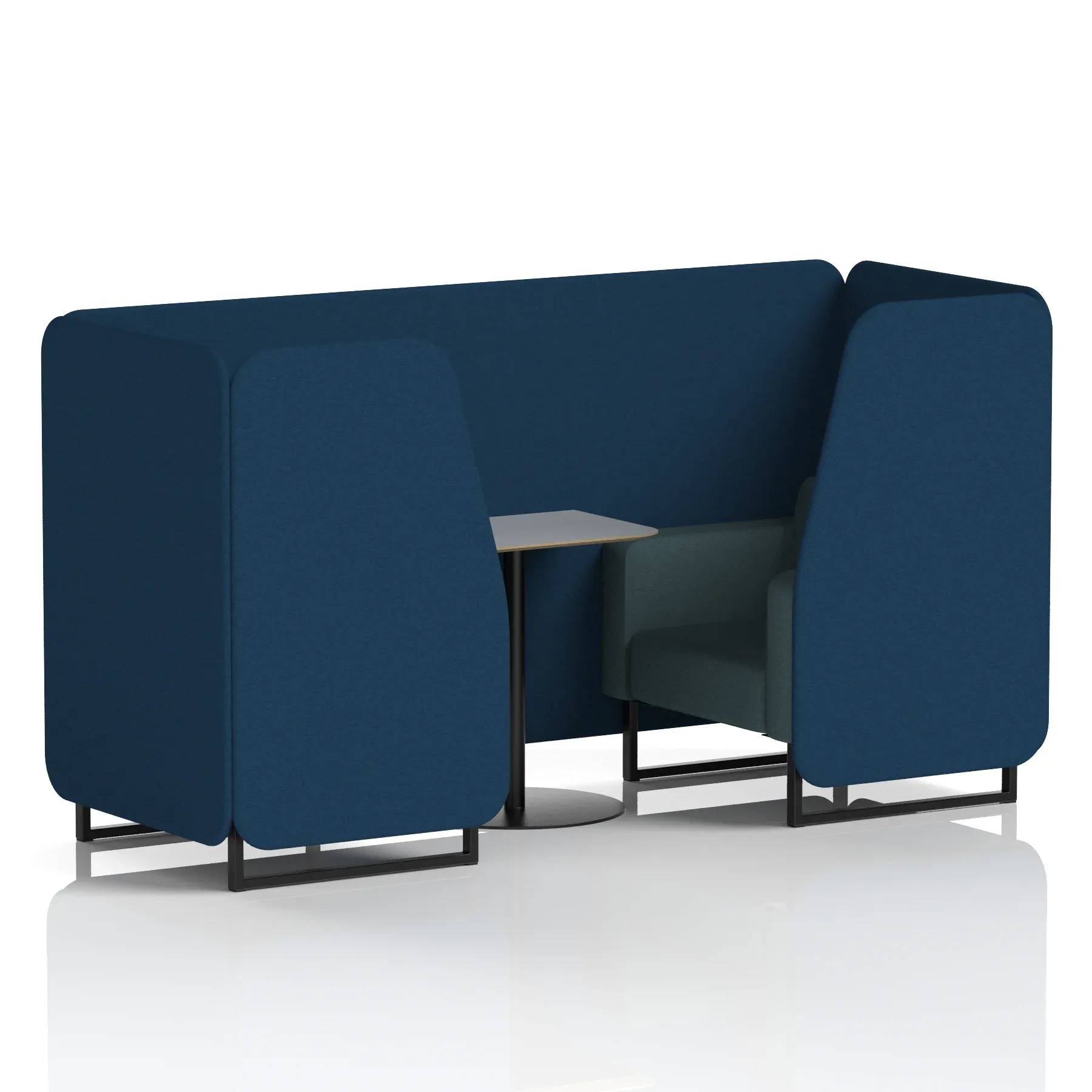 Brixworth Booth With Grey Table In Two Tone
