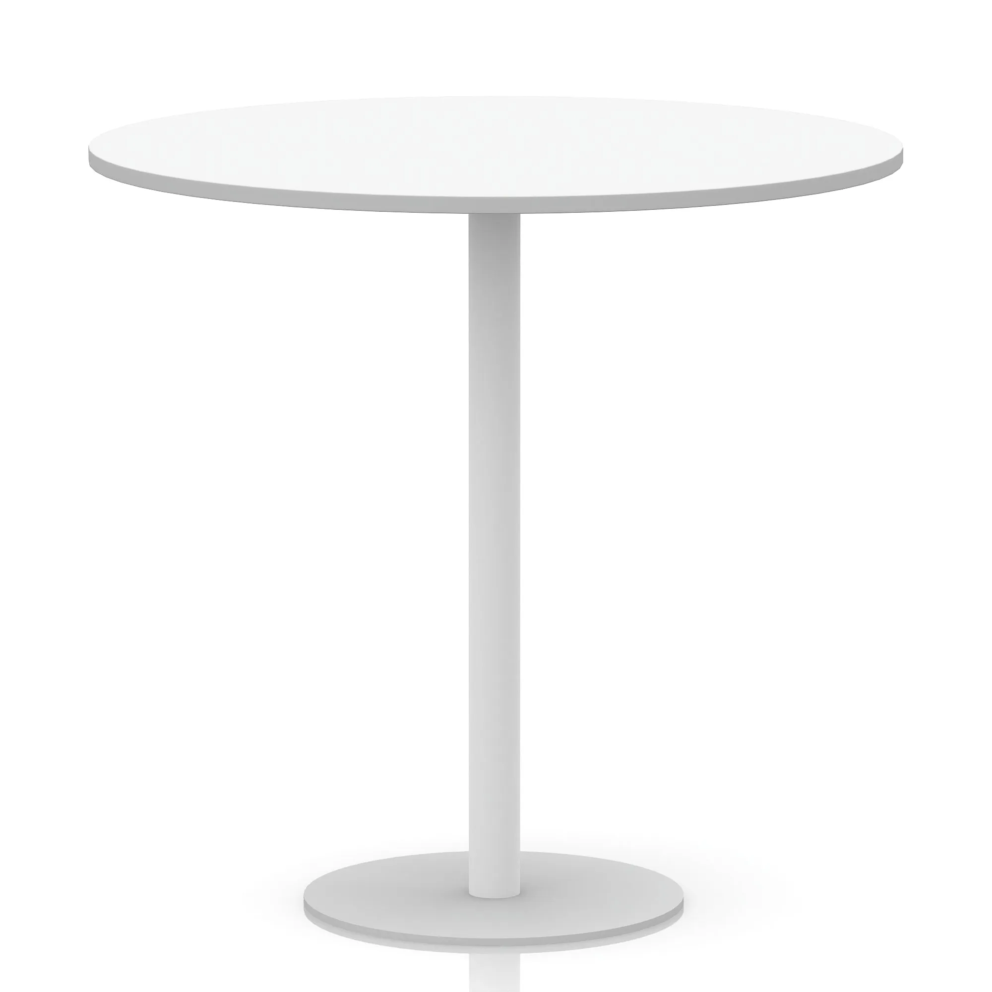 Italia Round Poseur Table White Leg