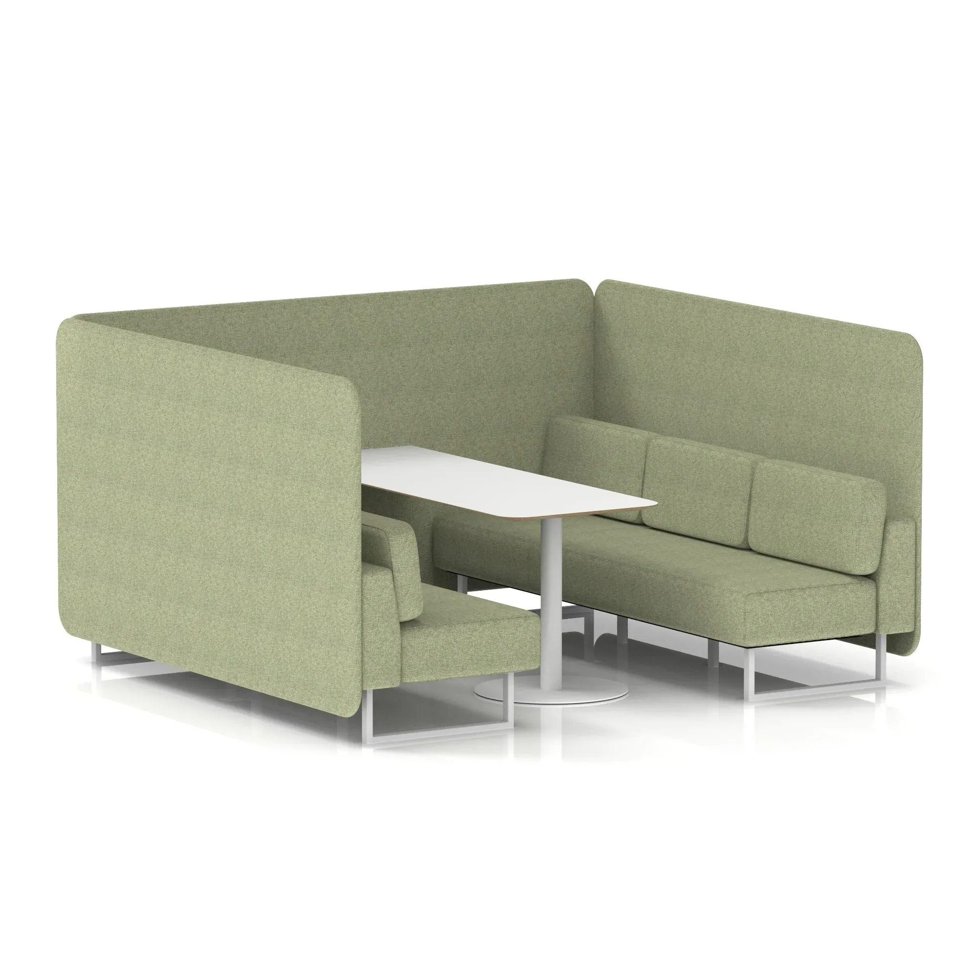 EE - Brixworth Bench Booth With White Table In Single Tone