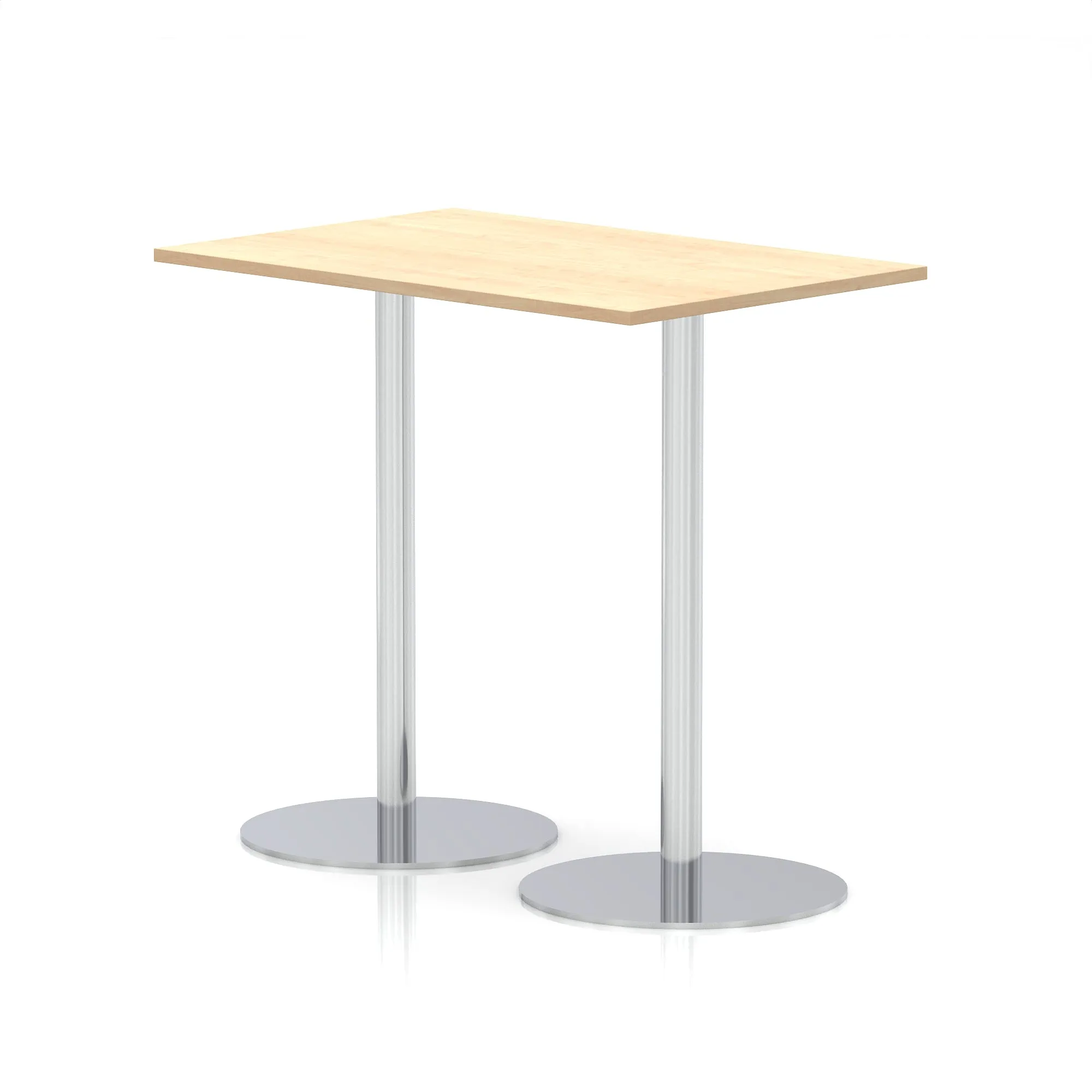 EE - Italia Rectangular Poseur Table Silver Leg