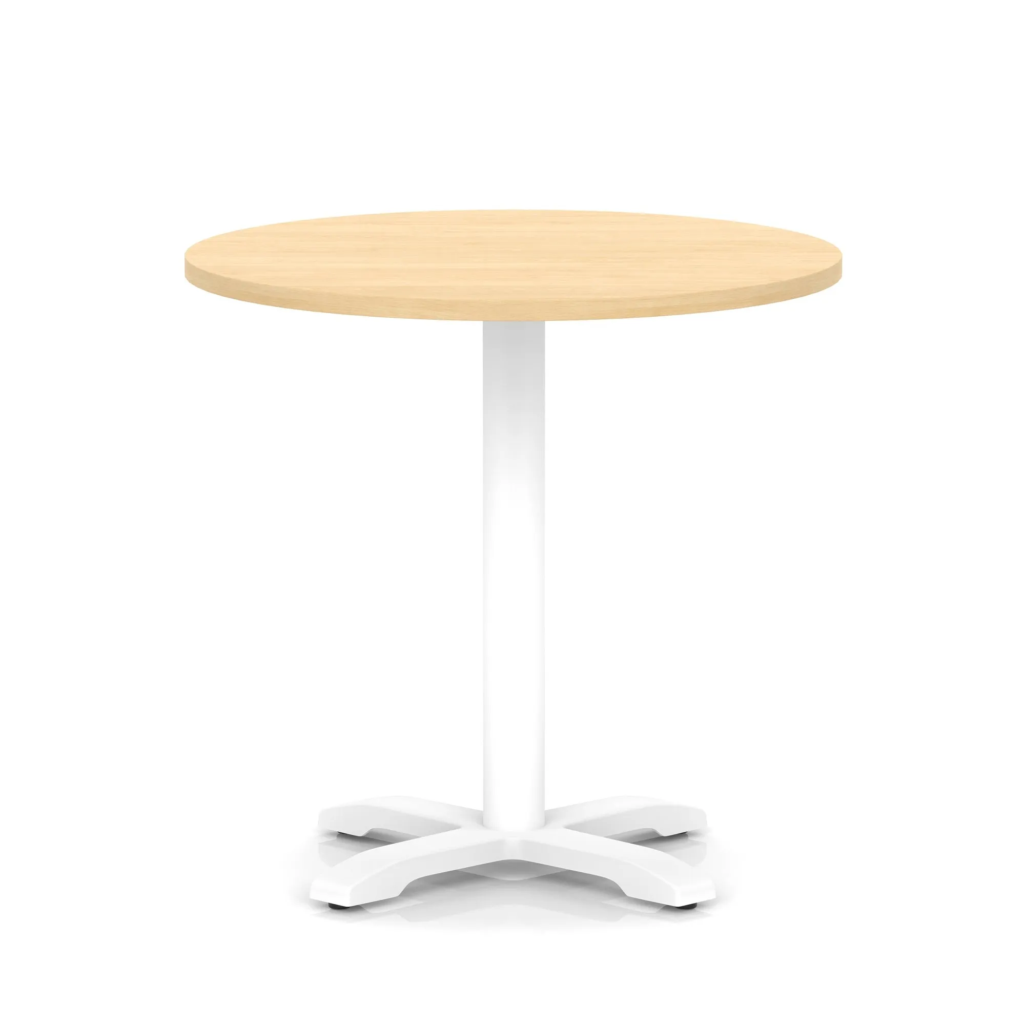 EE - Italia Round Poseur Table With Cross Base White Leg