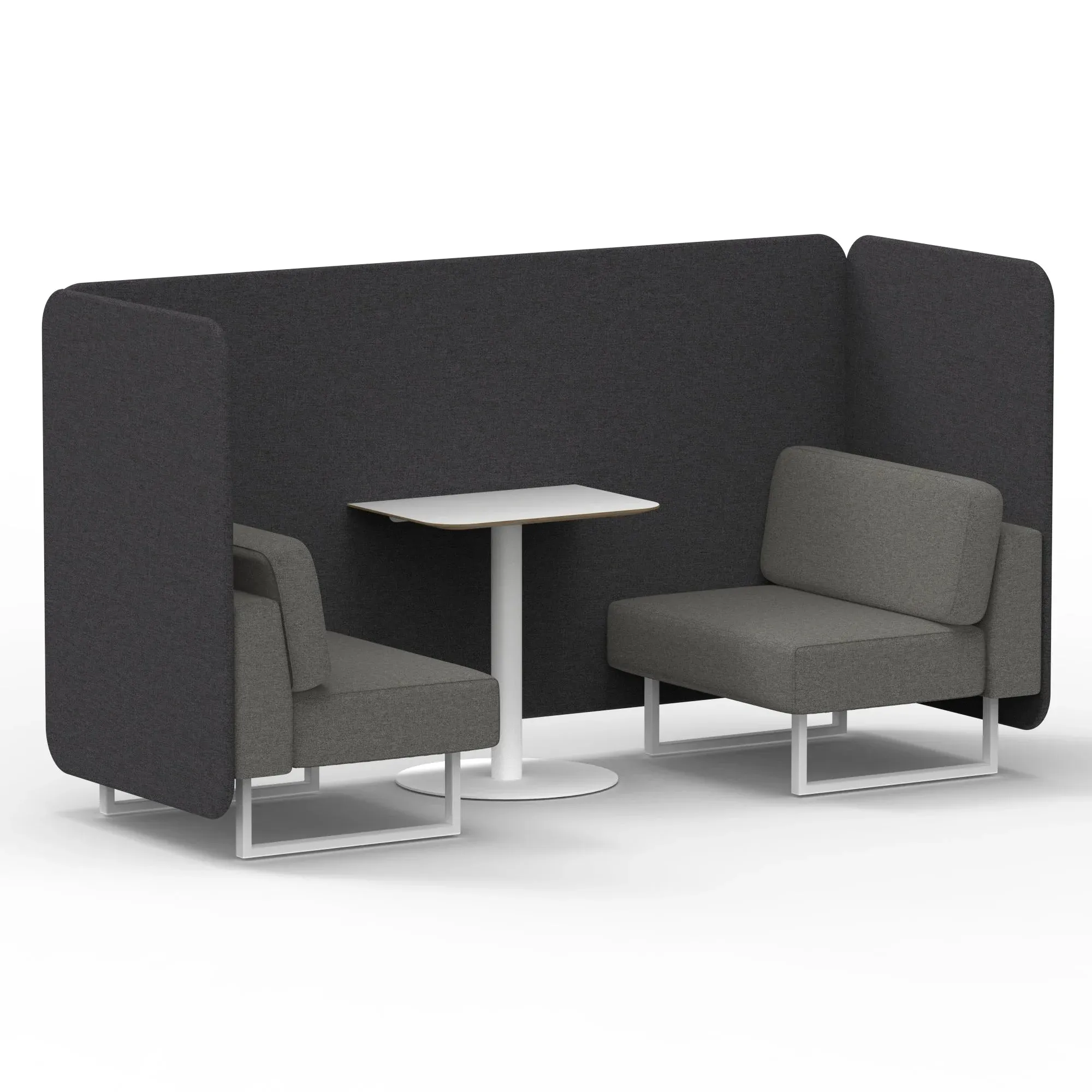 Brixworth Bench Booth With White Table In Two Tone