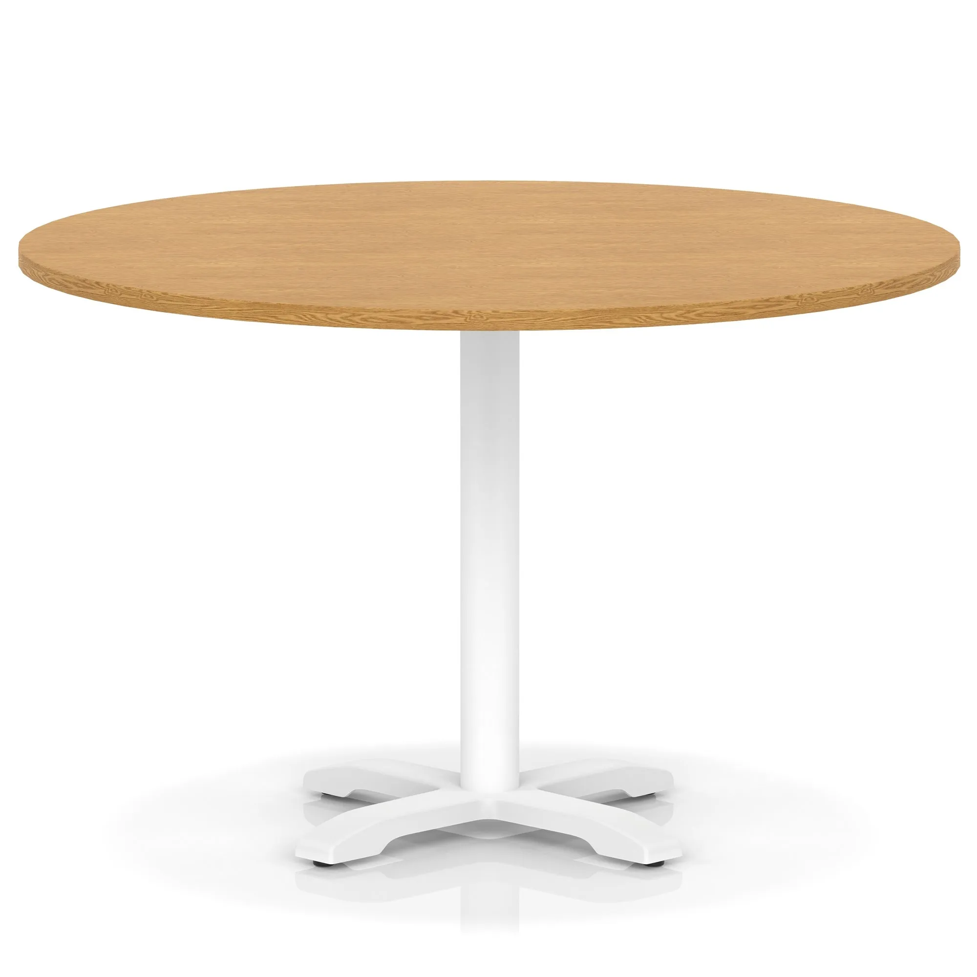 EE - Italia Round Poseur Table With Cross Base White Leg