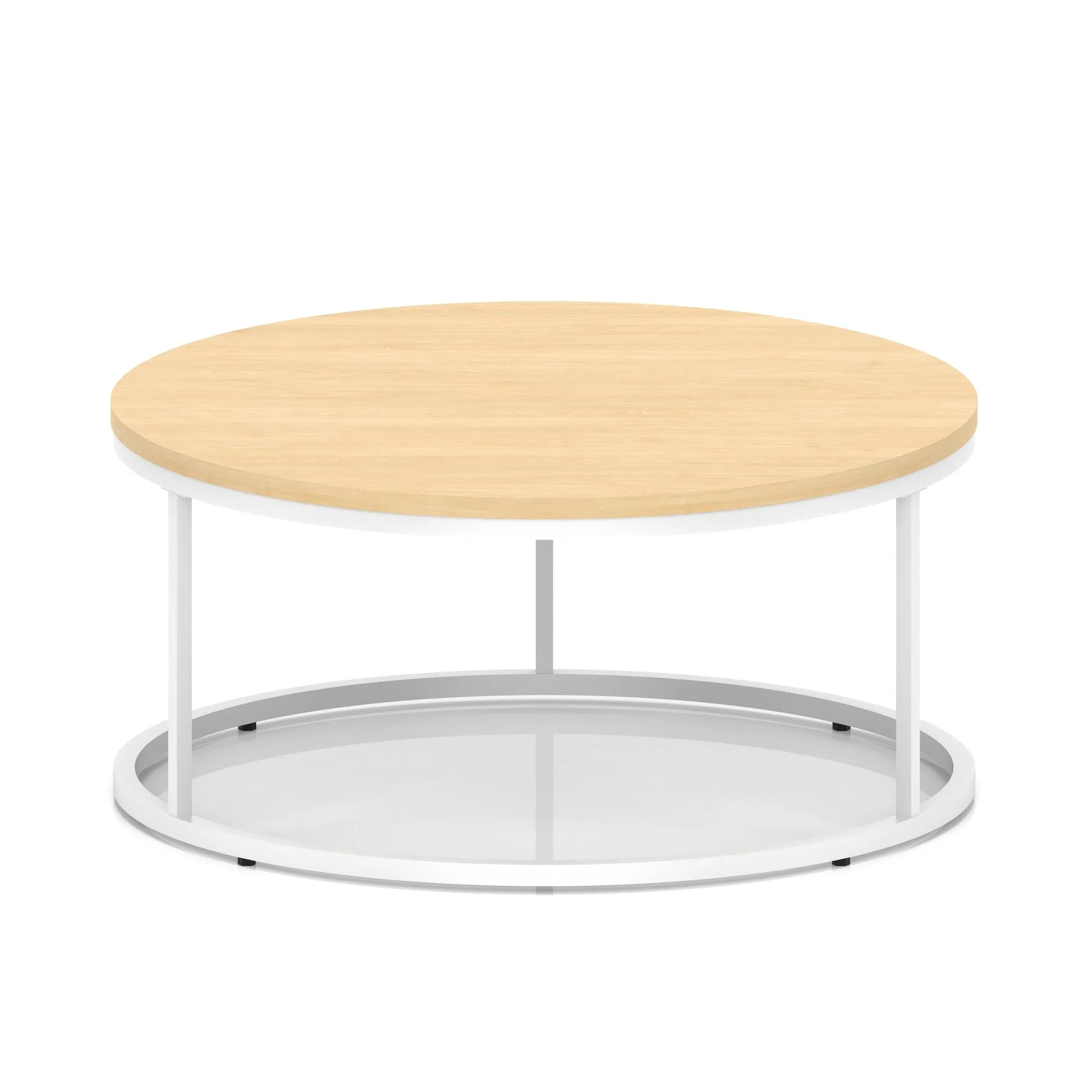 Impulse Round Coffee Table With Metal Frame