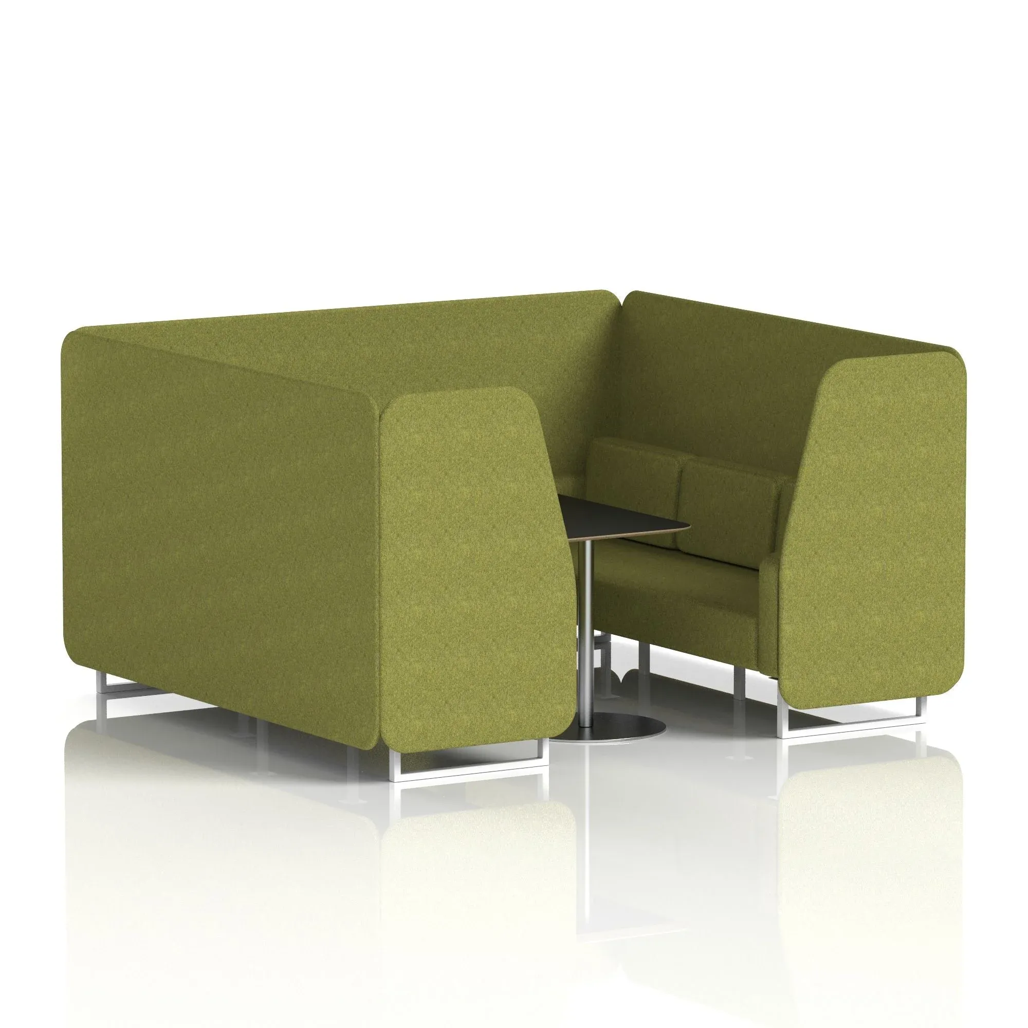 Brixworth Booth With Black Table In Single Tone