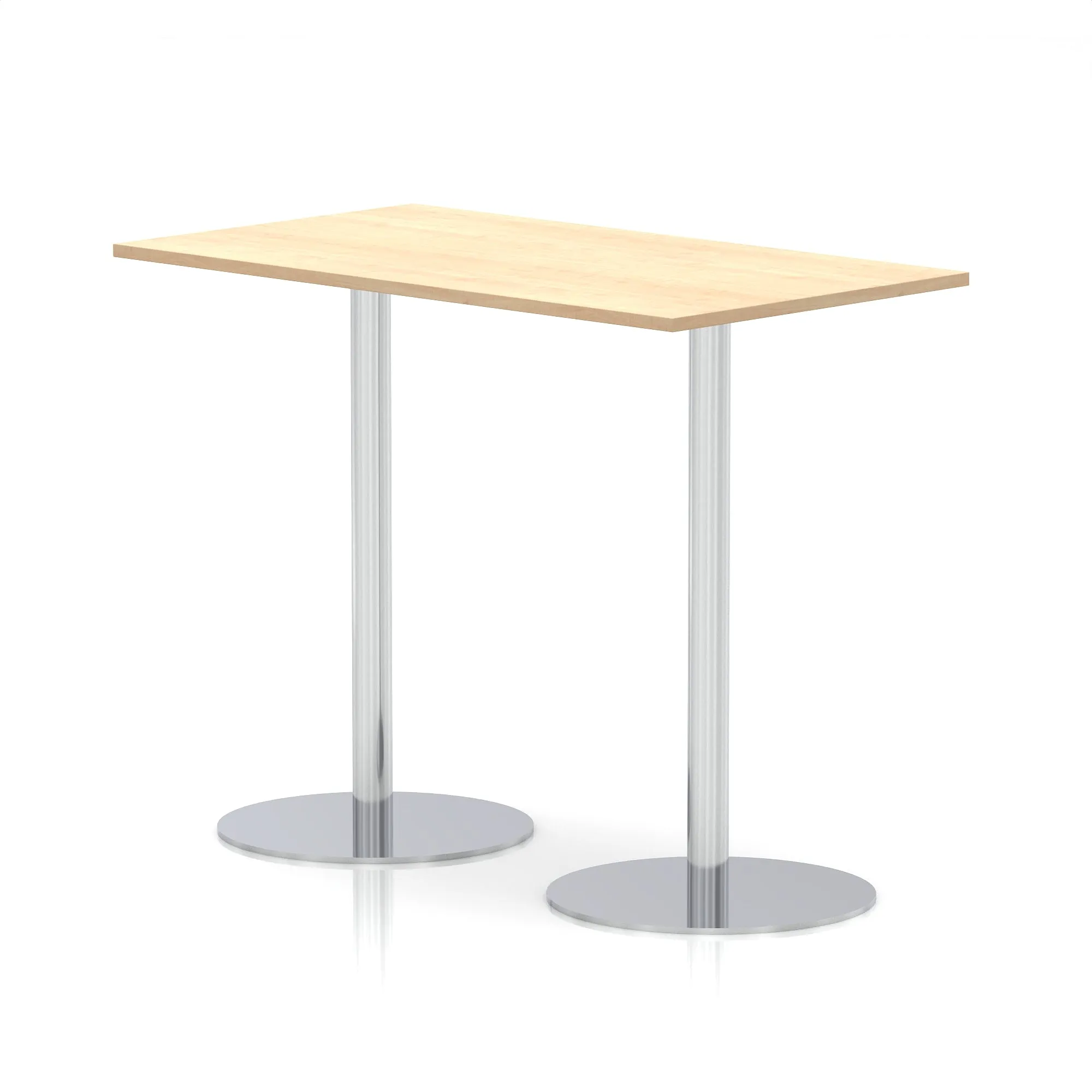 EE - Italia Rectangular Poseur Table Silver Leg