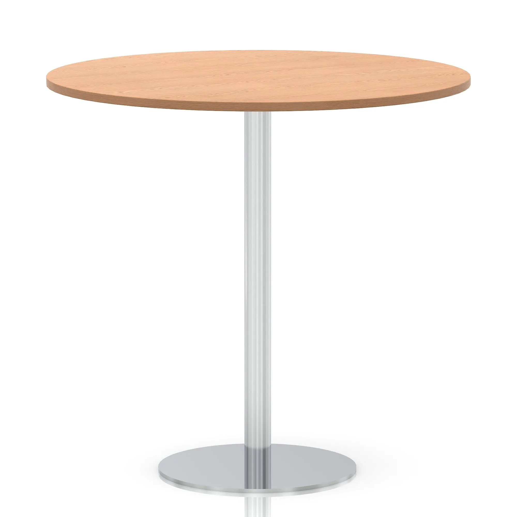 Italia Round Poseur Table Silver Leg