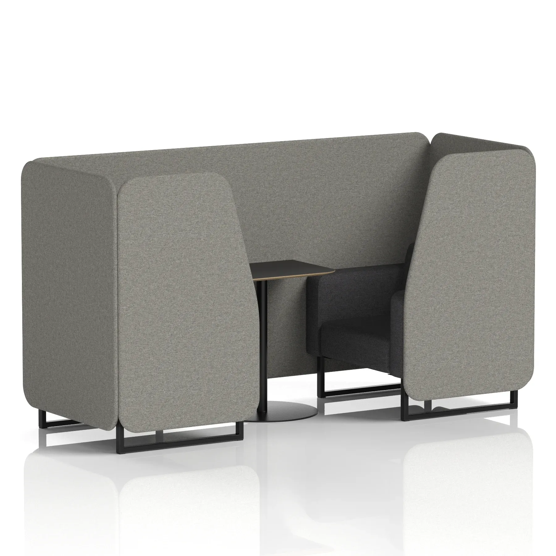 Brixworth Booth With Black Table In Two Tone