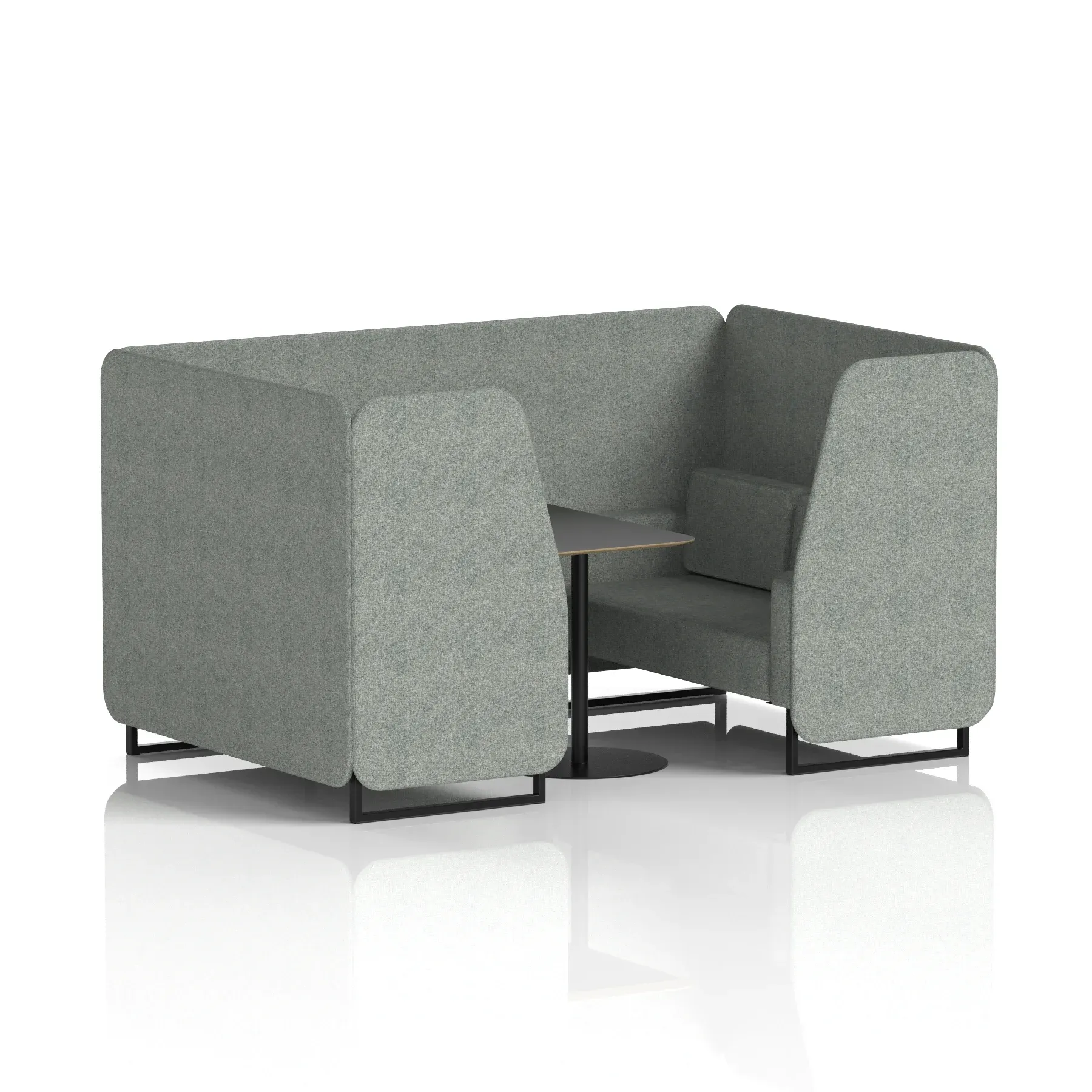 Brixworth Booth With Black Table In Single Tone