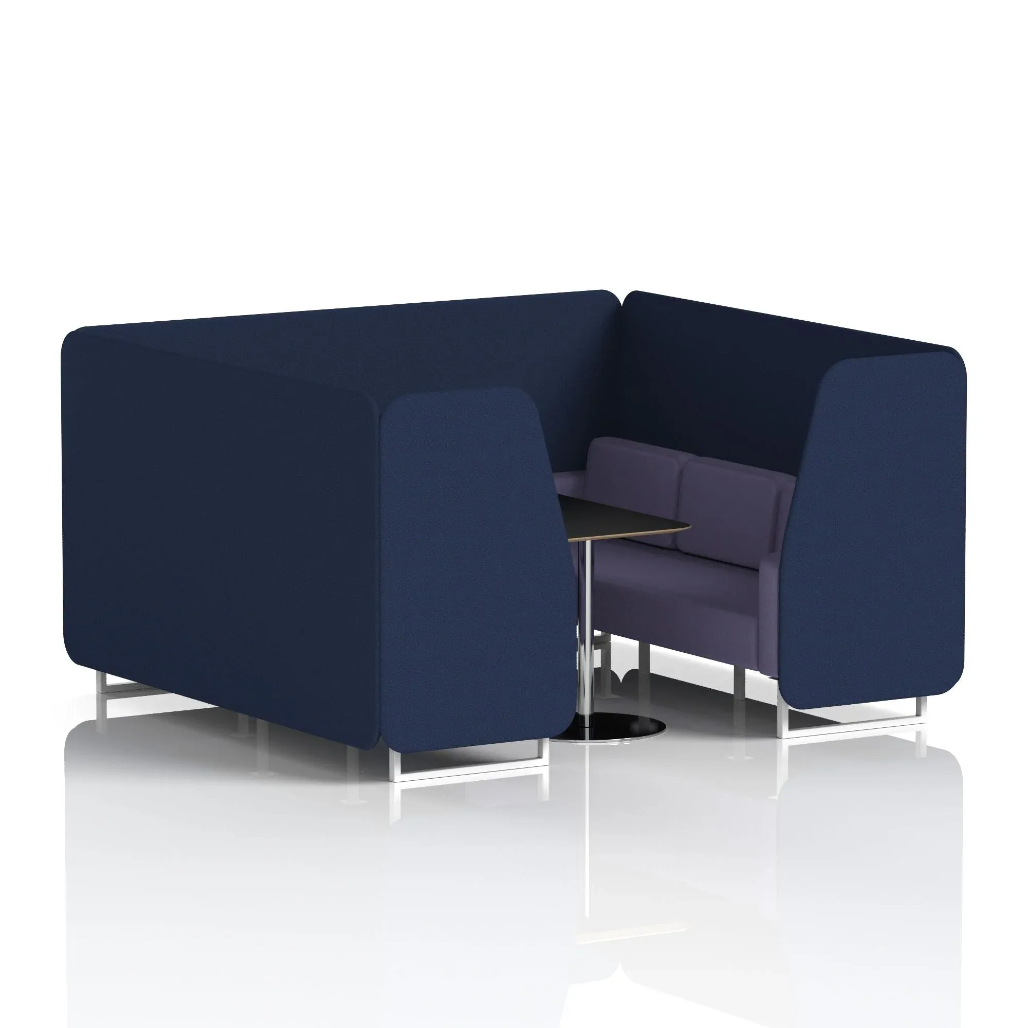 Brixworth Booth With Black Table In Two Tone