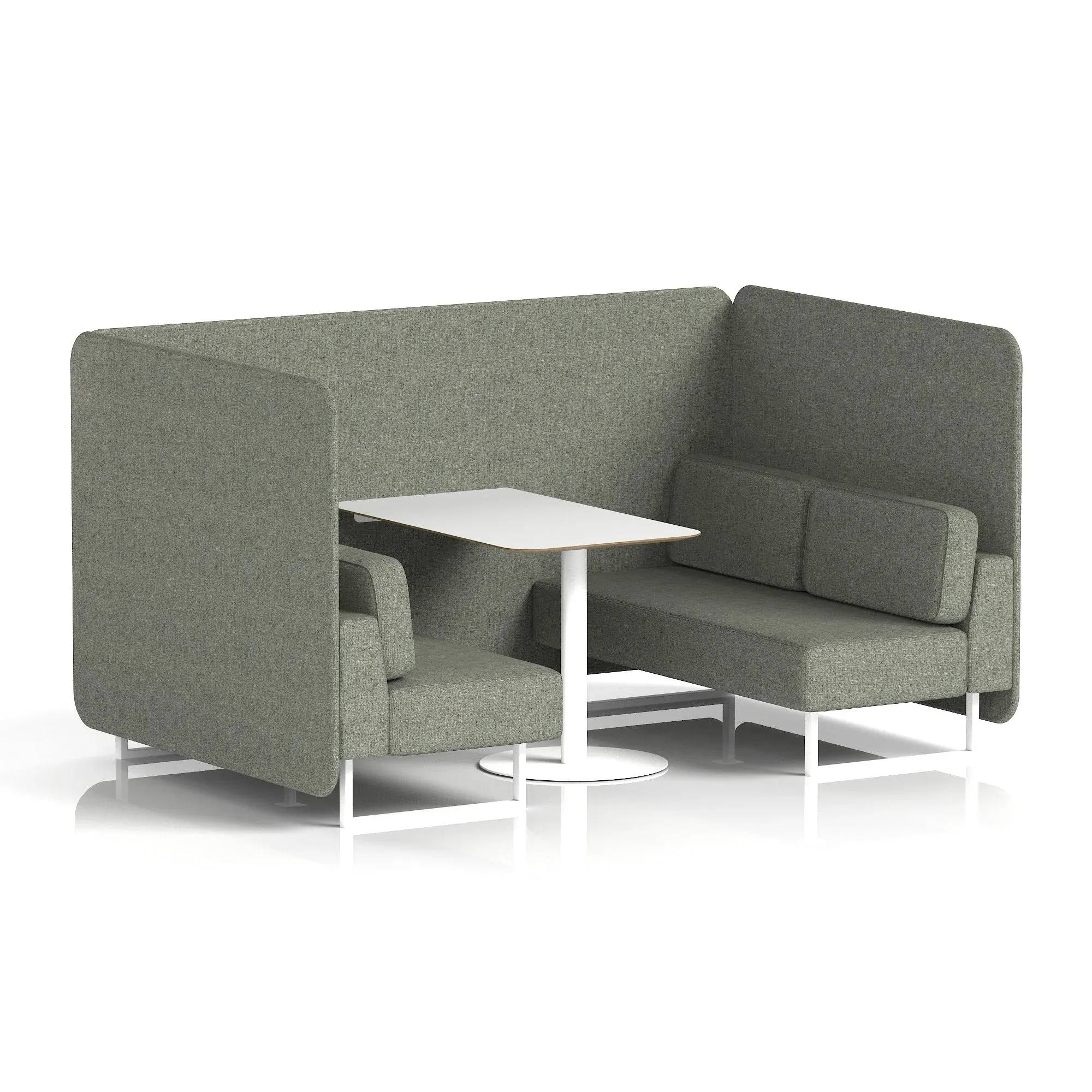 EE - Brixworth Bench Booth With White Table In Single Tone