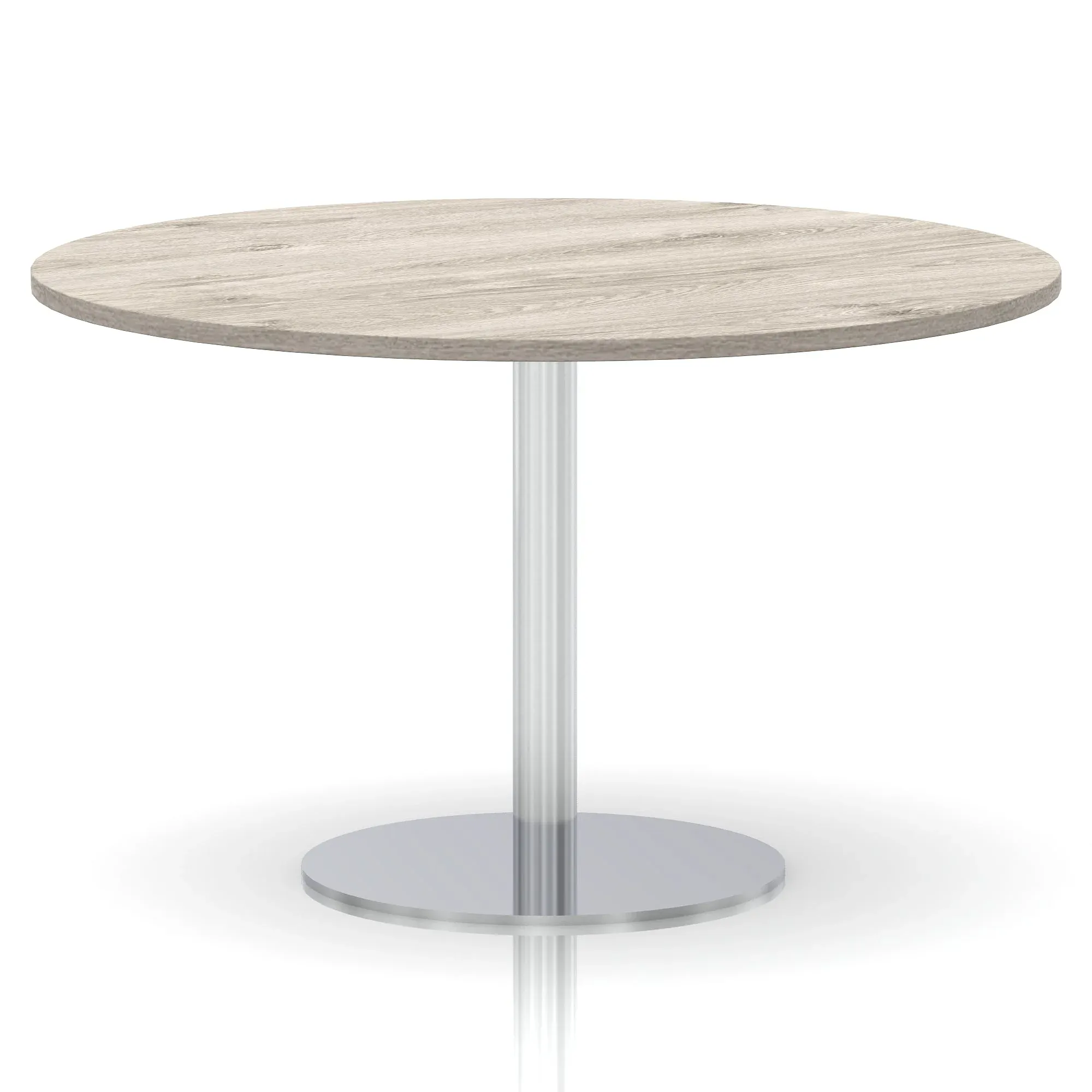Italia Round Poseur Table Silver Leg