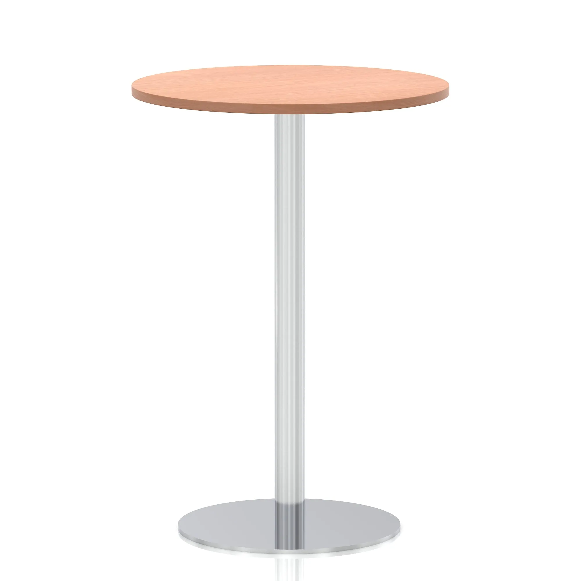 Italia Round Poseur Table Silver Leg