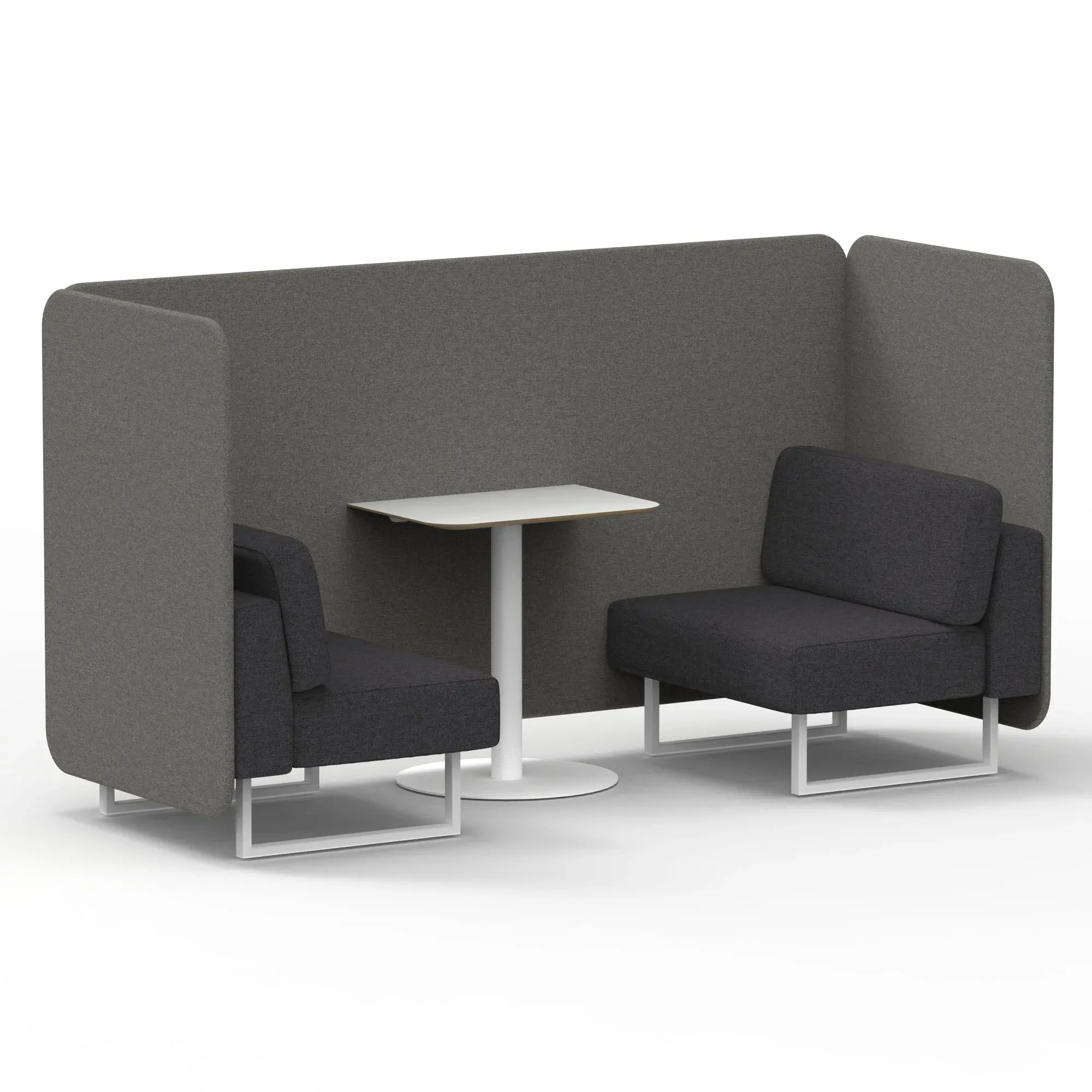 Brixworth Bench Booth With White Table In Two Tone