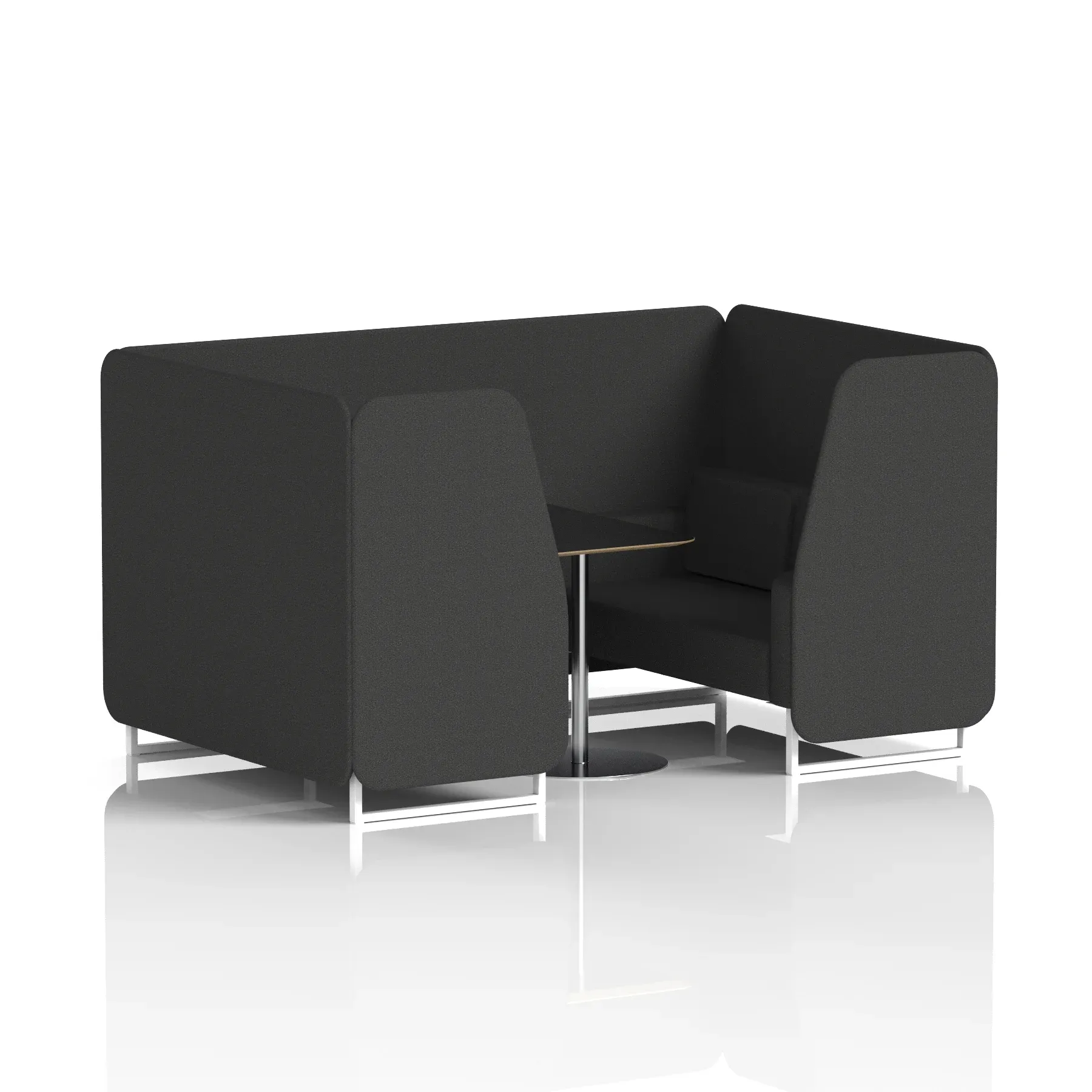 Brixworth Booth With Black Table In Single Tone