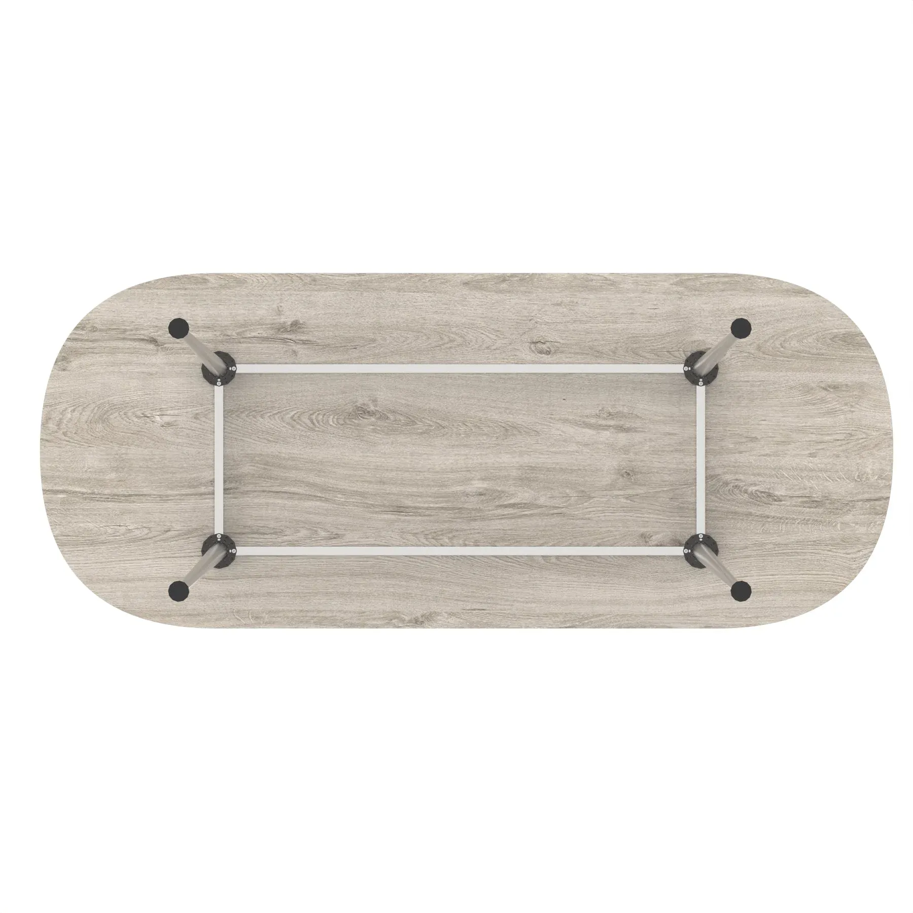 Impulse Boardroom Table With Silver Leg Frame