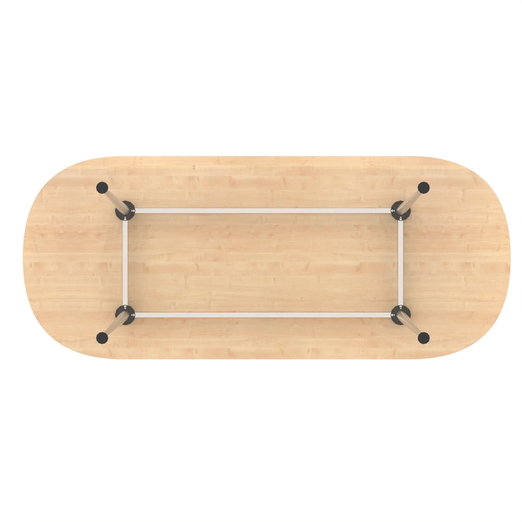 Impulse Boardroom Table With Silver Leg Frame