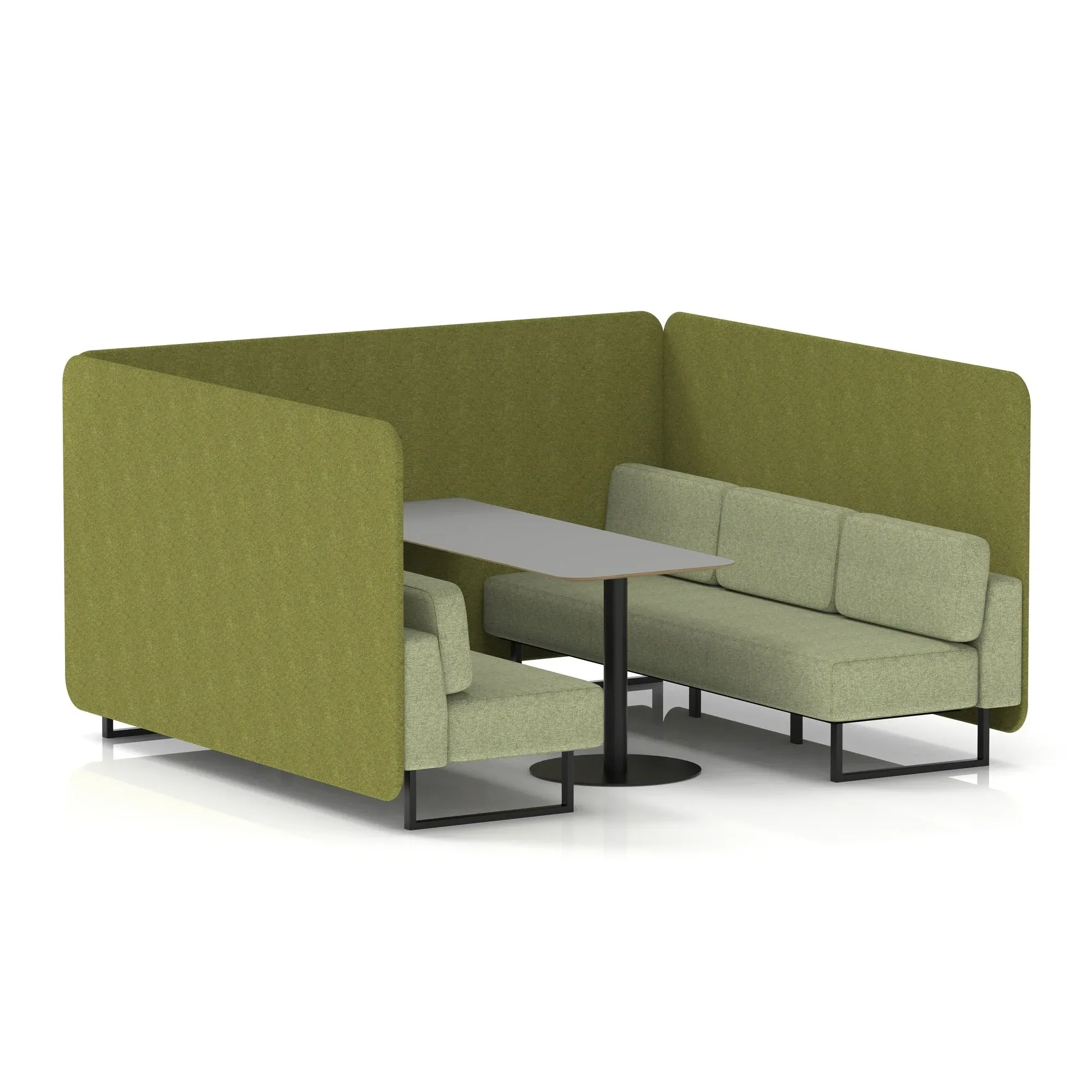 EE - Brixworth Bench Booth With Grey Table In Two Tone
