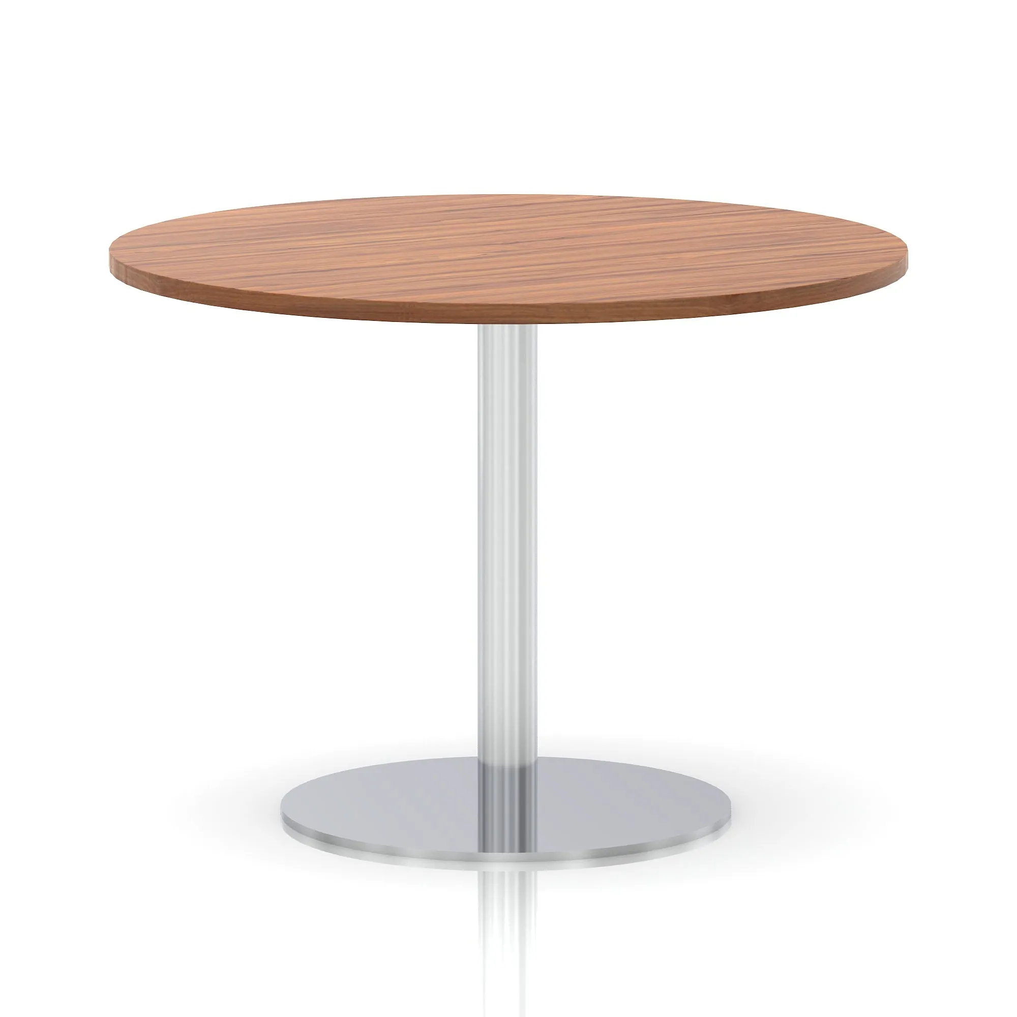 EE - Italia Round Poseur Table Silver Leg