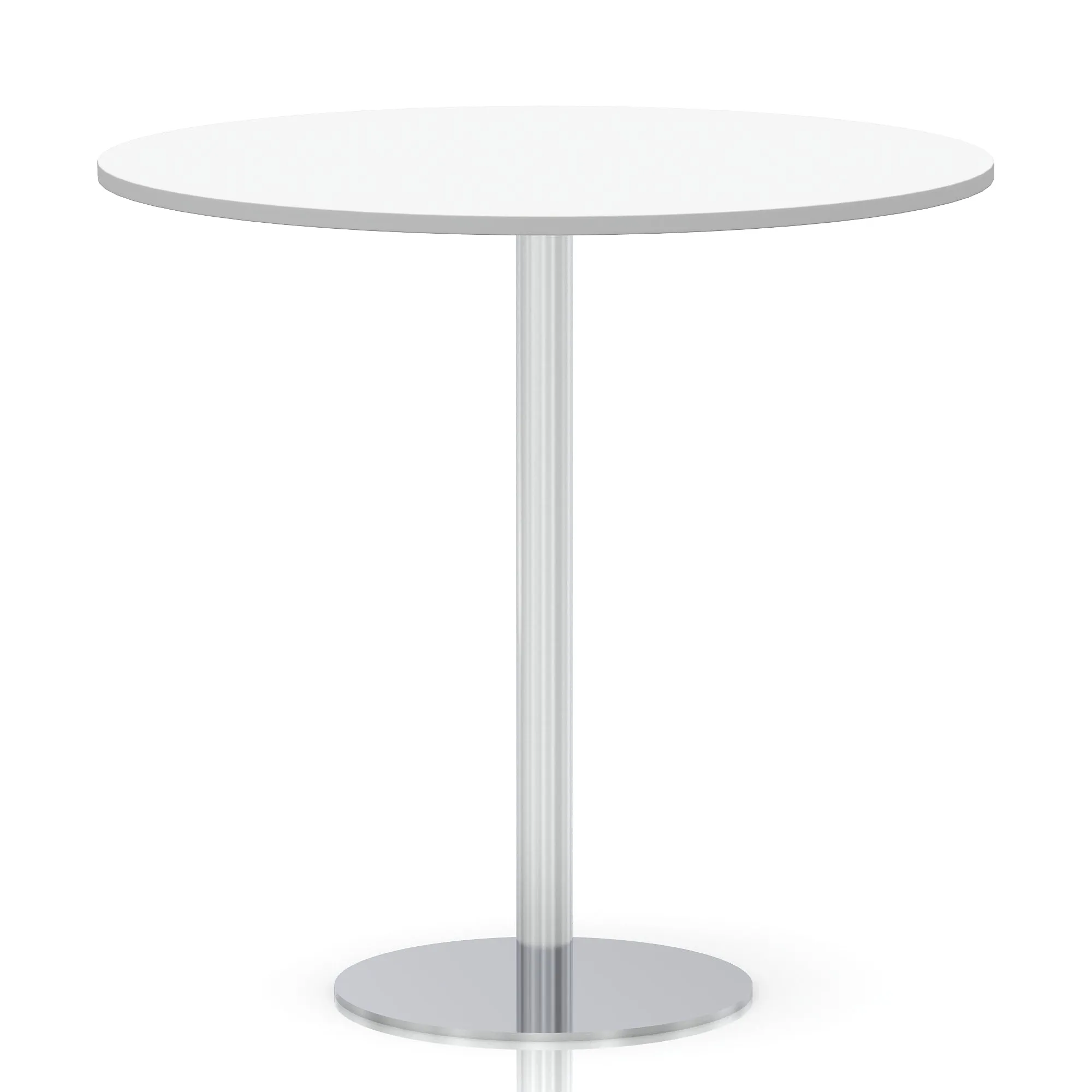 Italia Round Poseur Table Silver Leg