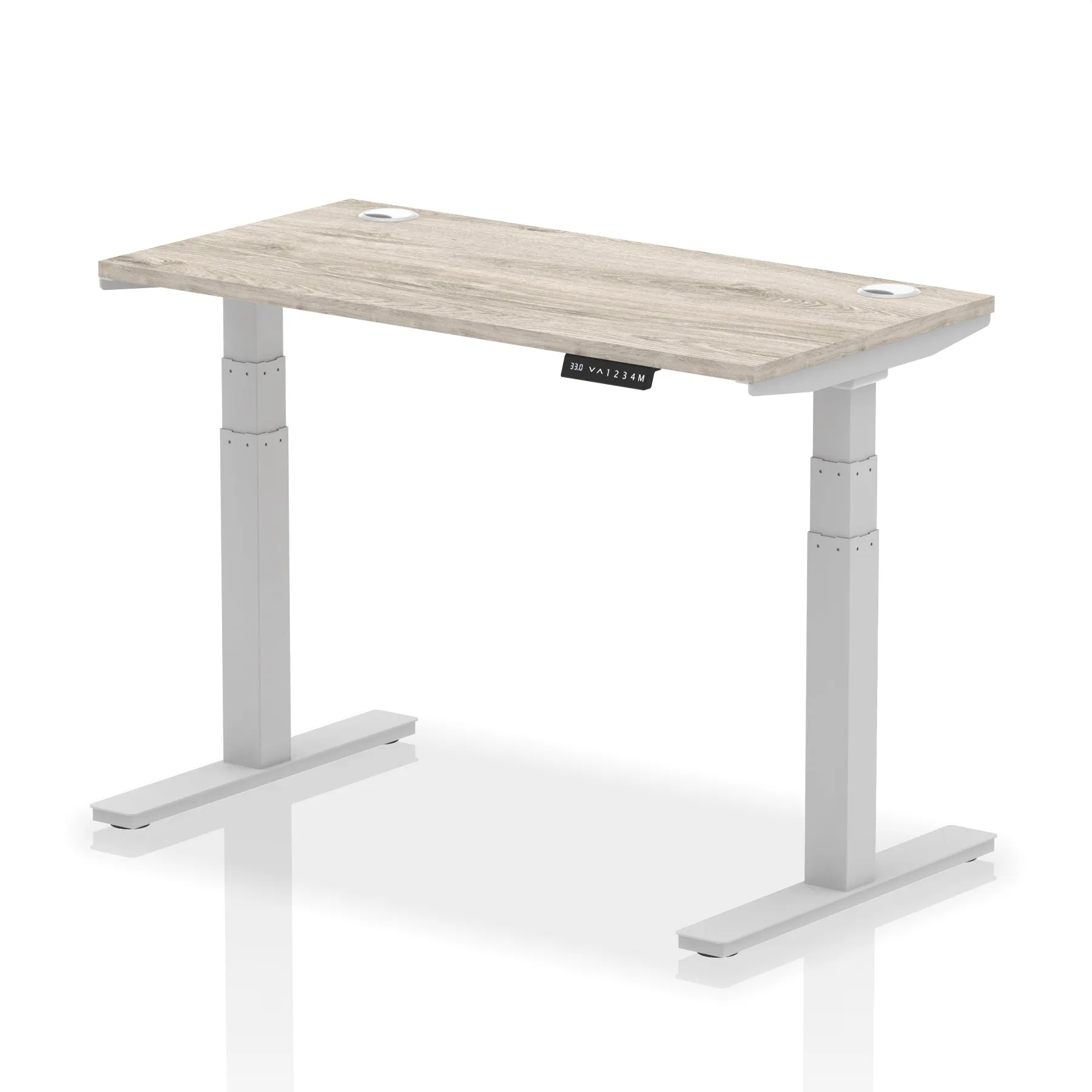 Air Height Adjustable Slimline Desk With Cable Ports