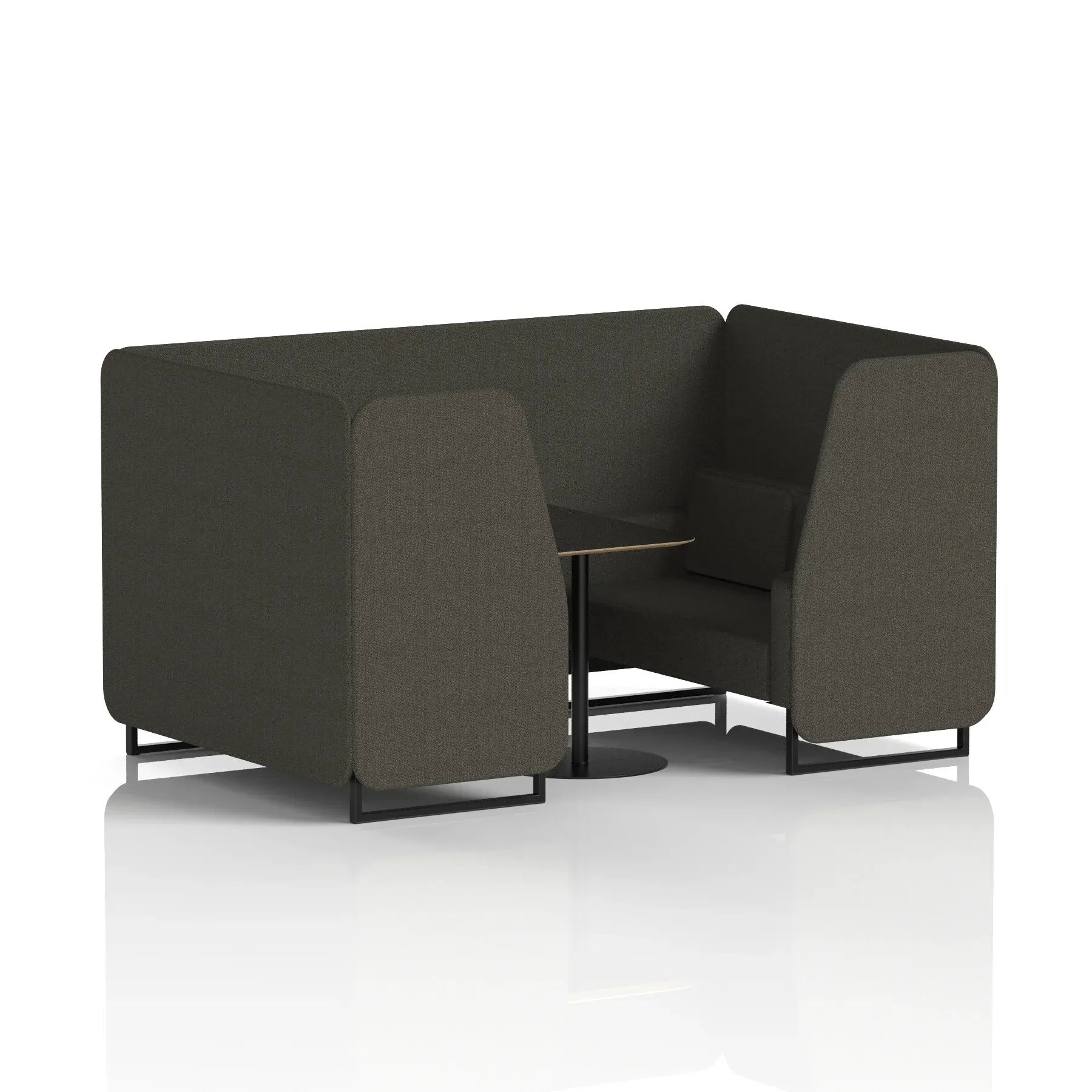 Brixworth Booth With Black Table In Single Tone