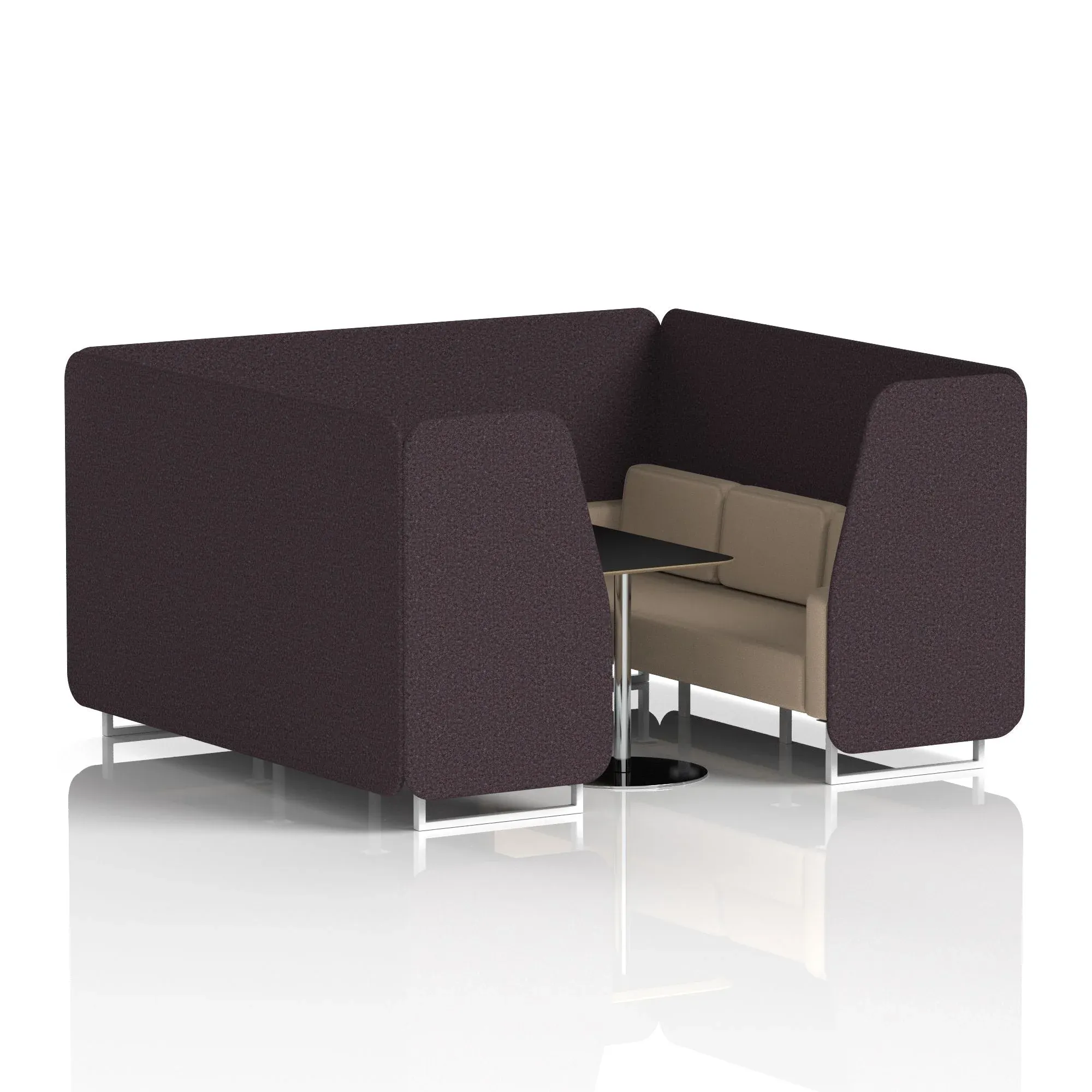 Brixworth Booth With Black Table In Two Tone