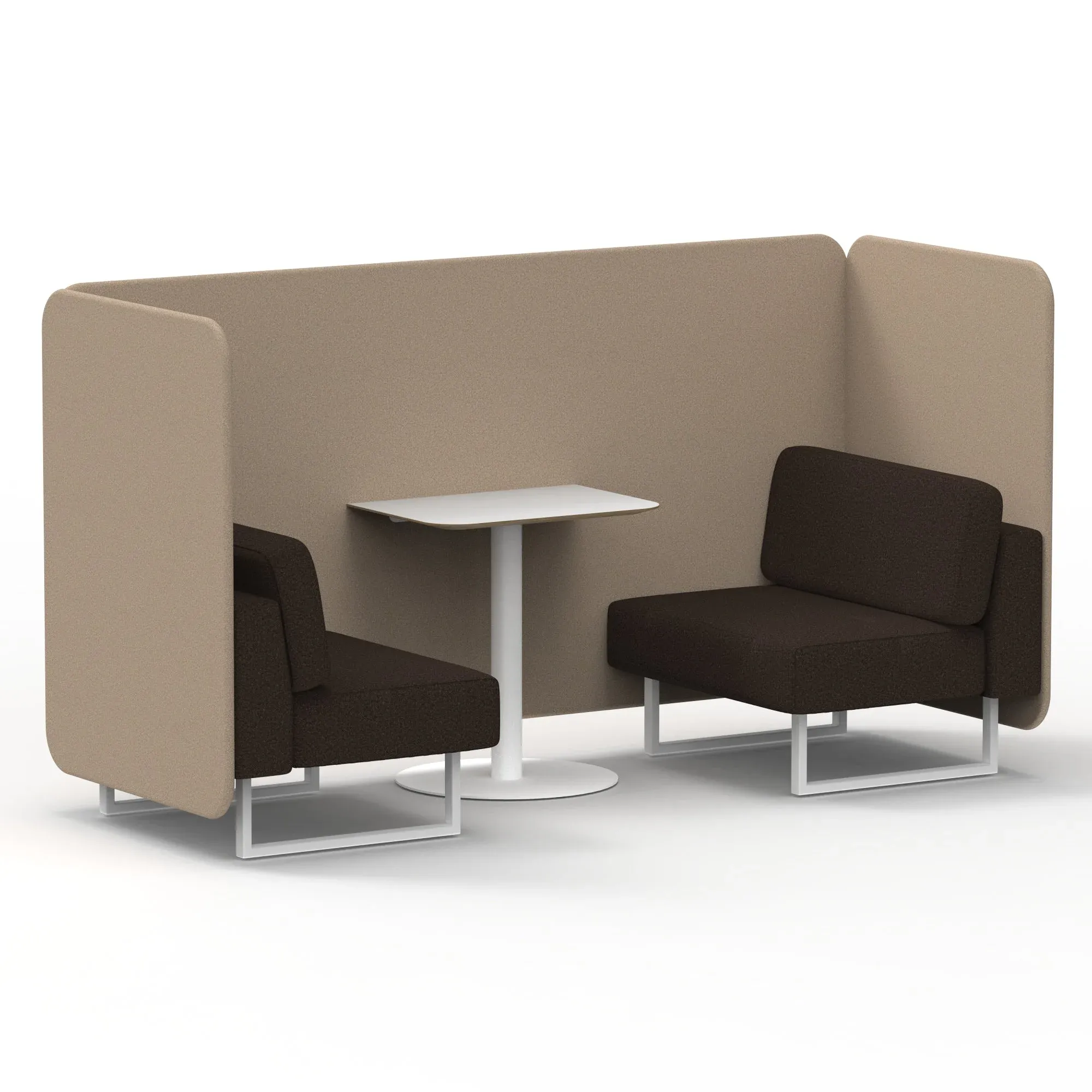 Brixworth Bench Booth With White Table In Two Tone