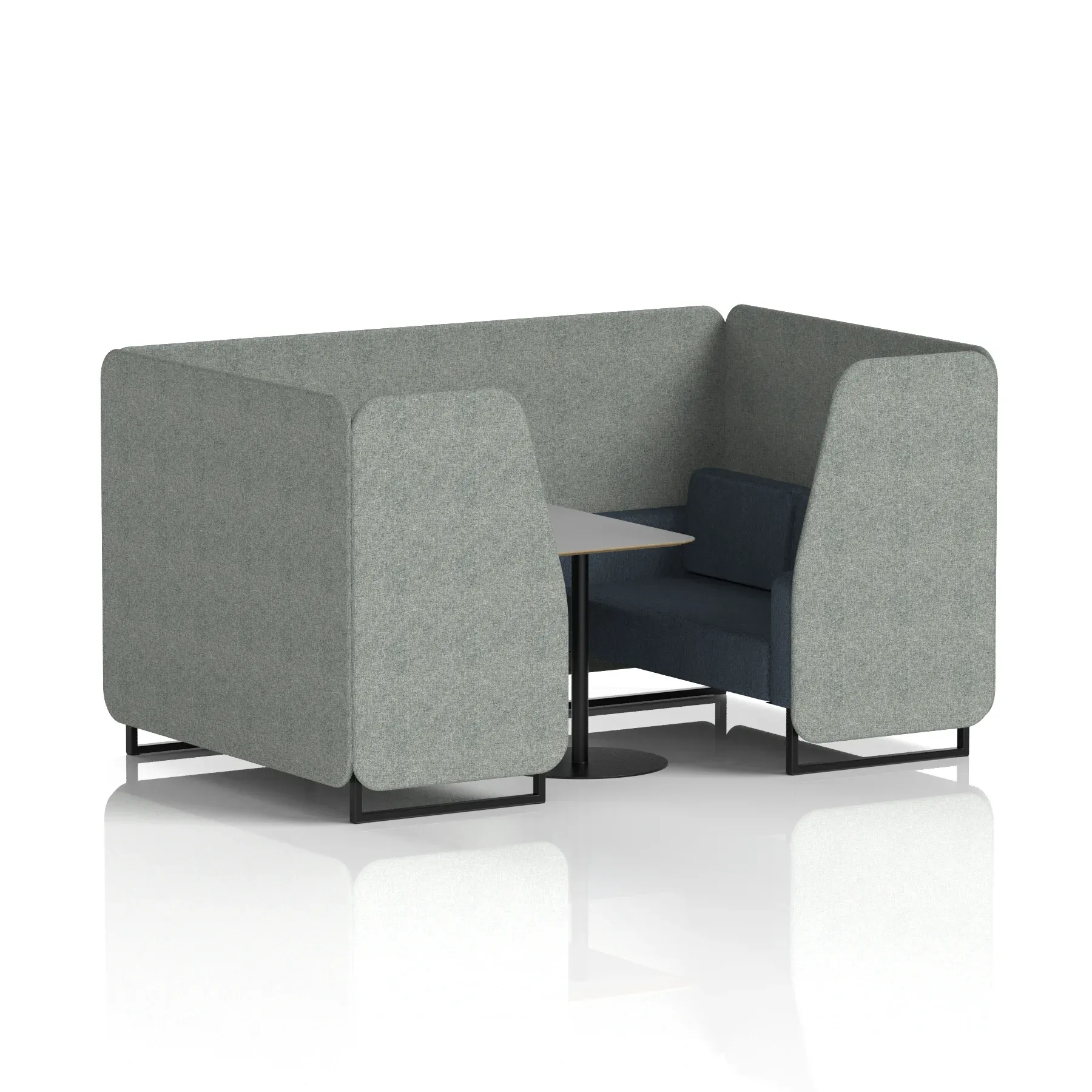 Brixworth Booth With Grey Table In Two Tone