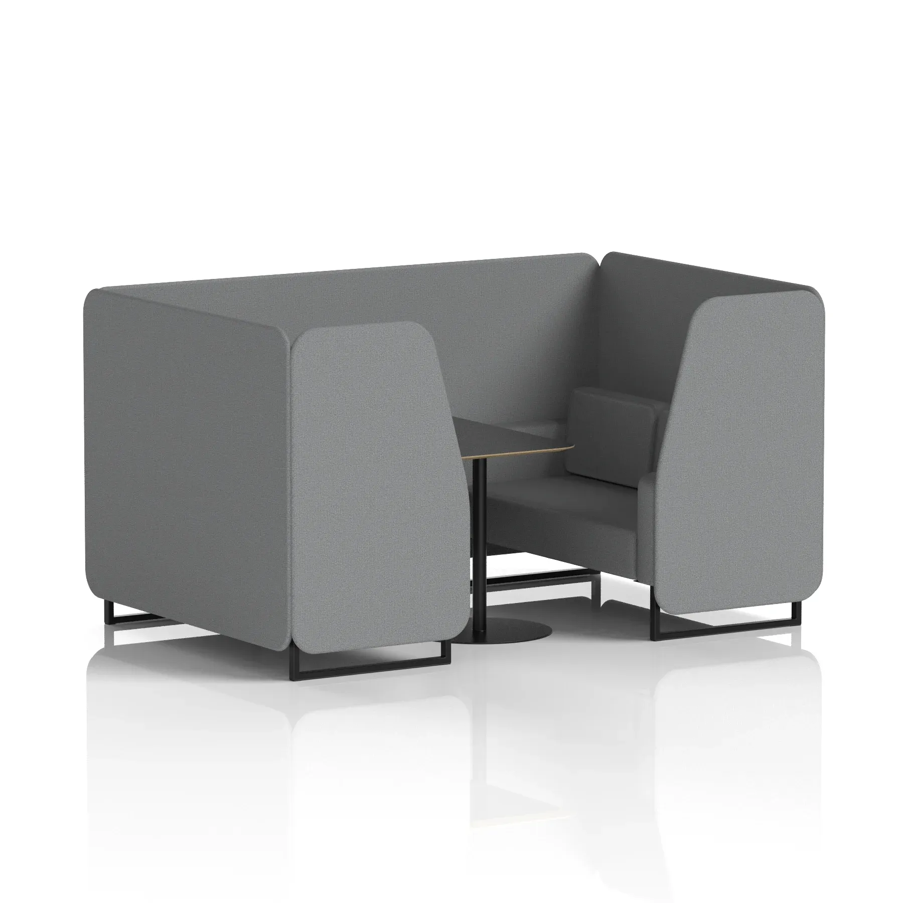 Brixworth Booth With Black Table In Single Tone