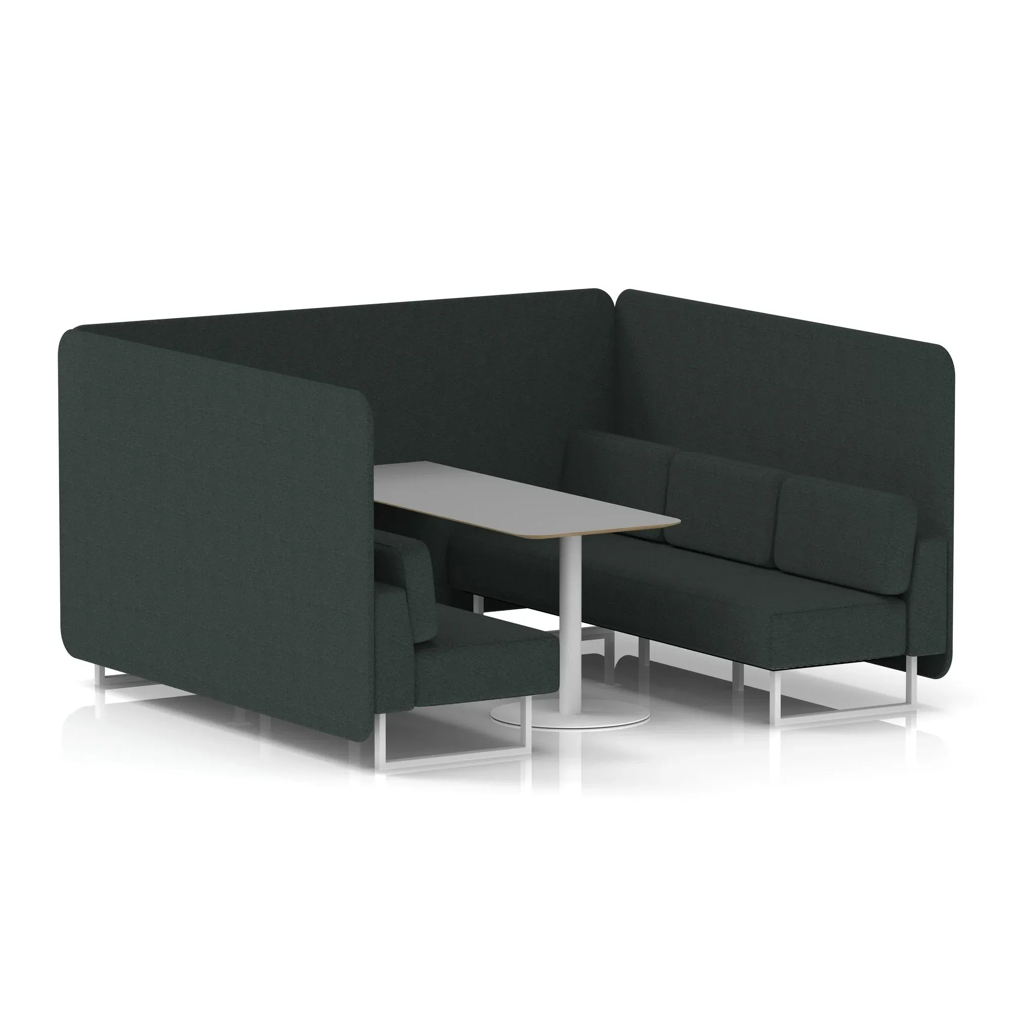 EE - Brixworth Bench Booth With Grey Table In Single Tone